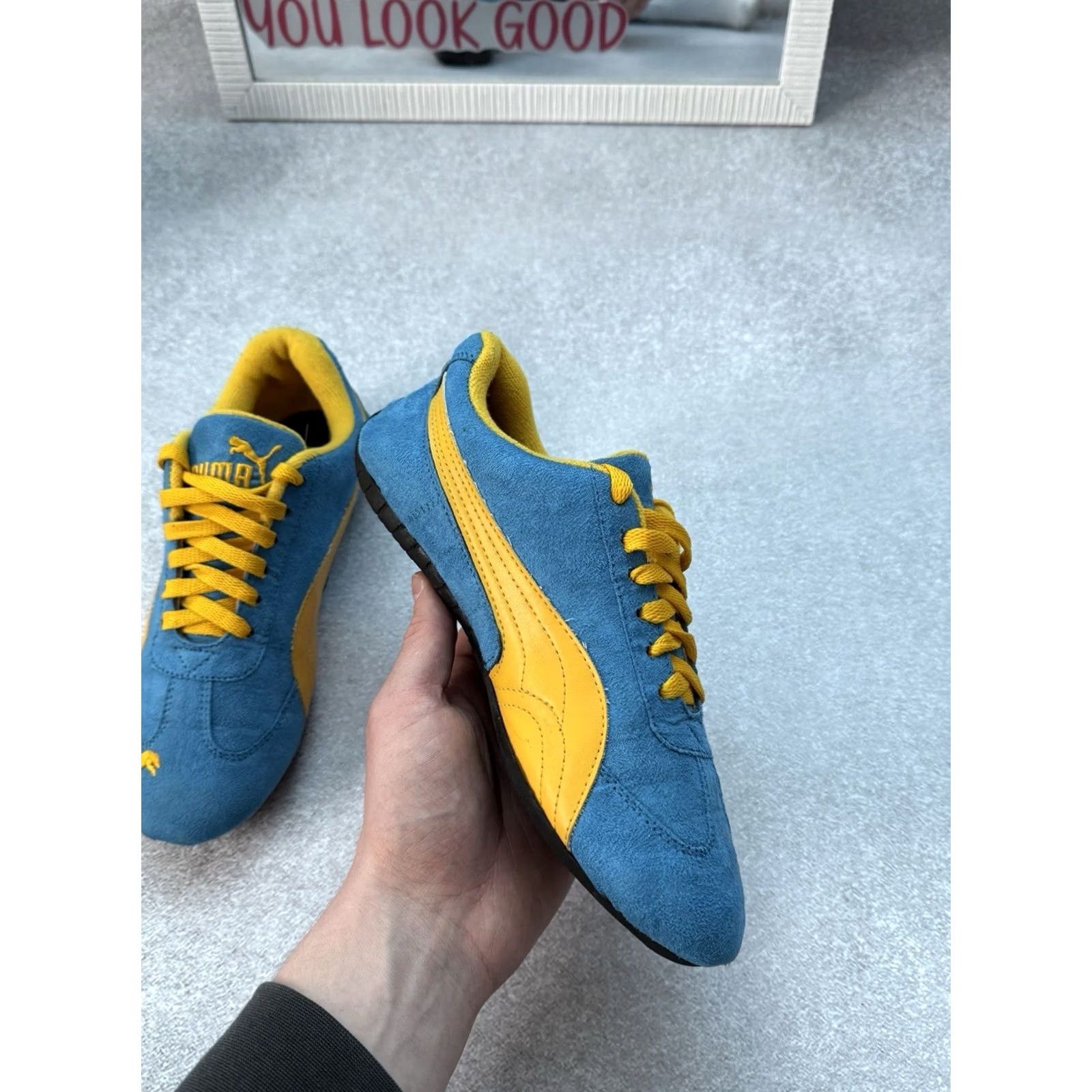 Puma VINTAGE Puma Speedcat Sneakers Unisex Adults 39 US 5 Blue Yellow 90s Cat Racing Suede Moctro OG Size 39 Size US 6 / EU 39 - 6 Thumbnail