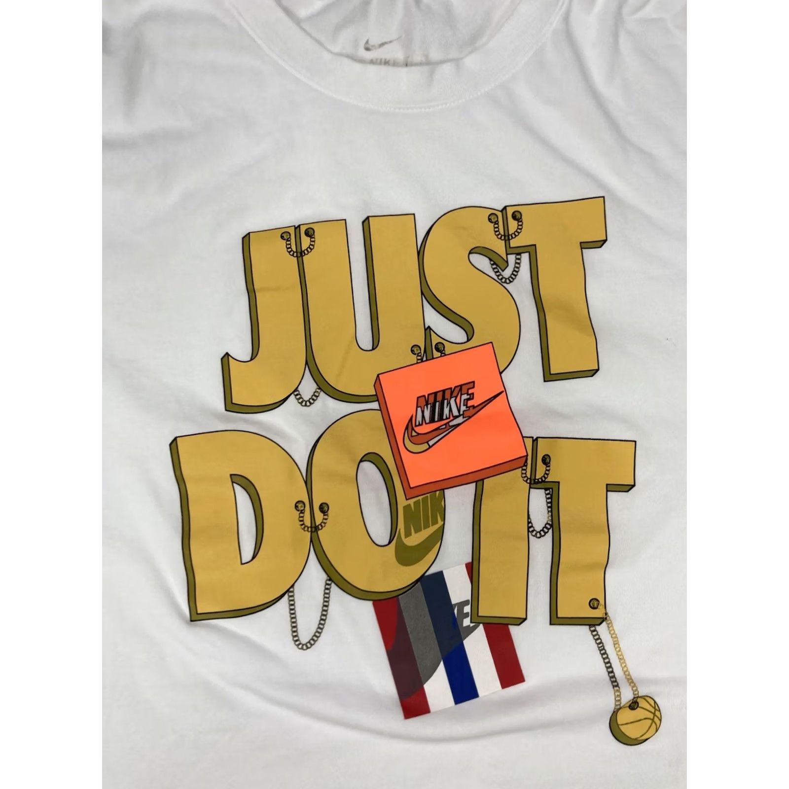 Nike Nike Dri-Fit Just Do It Graphic T-shirt Men Large White Short Sleeve CV1075 100 Size US L / EU 52-54 / 3 - 2 Thumbnail