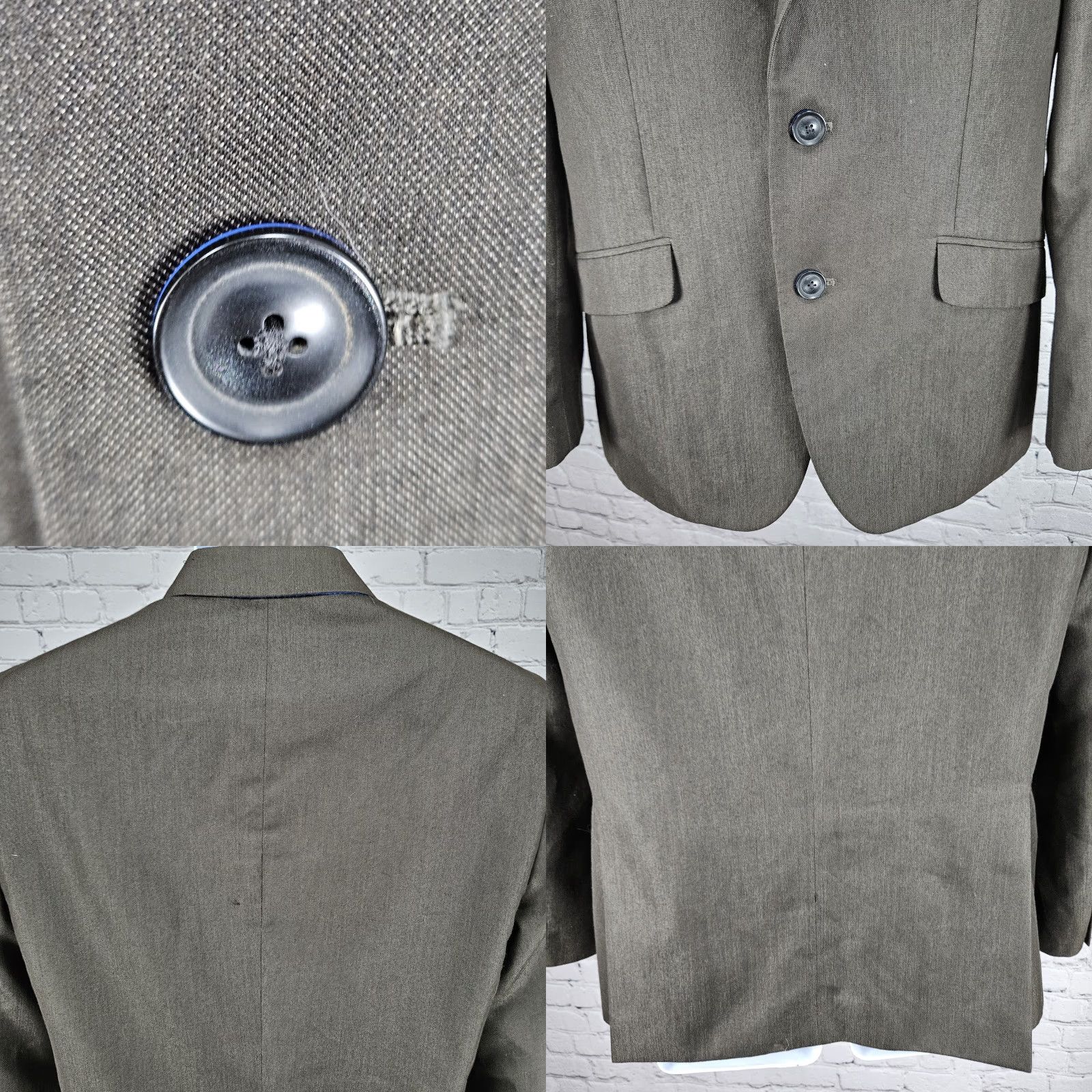Billy London VINTAGE Billy London Brown 2 Button Double-Vented Notch Blazer Sport Coat Jacket 38S Mens Regular Brown Solid 2 Piece Jacket Size 38 Size 38R - 8 Thumbnail