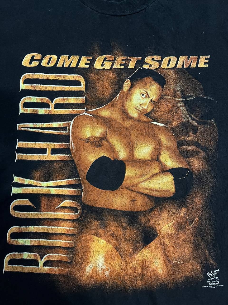 AAA × Vintage Rare Vintage WWF Wrestling The ROCK HARD Dwayne Johnson 1 Size US XXL / EU 58 / 5 - 2 Thumbnail