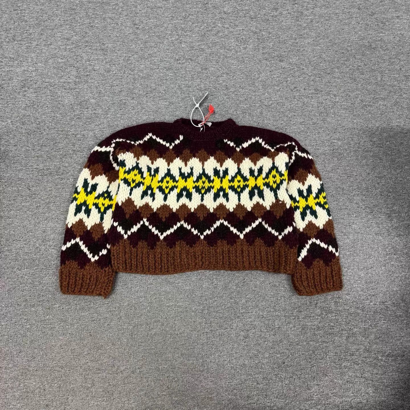 Celine Celine Fair Isle jacquard short knit sweater M 99 new Size US M / EU 48-50 / 2 - 1 Thumbnail
