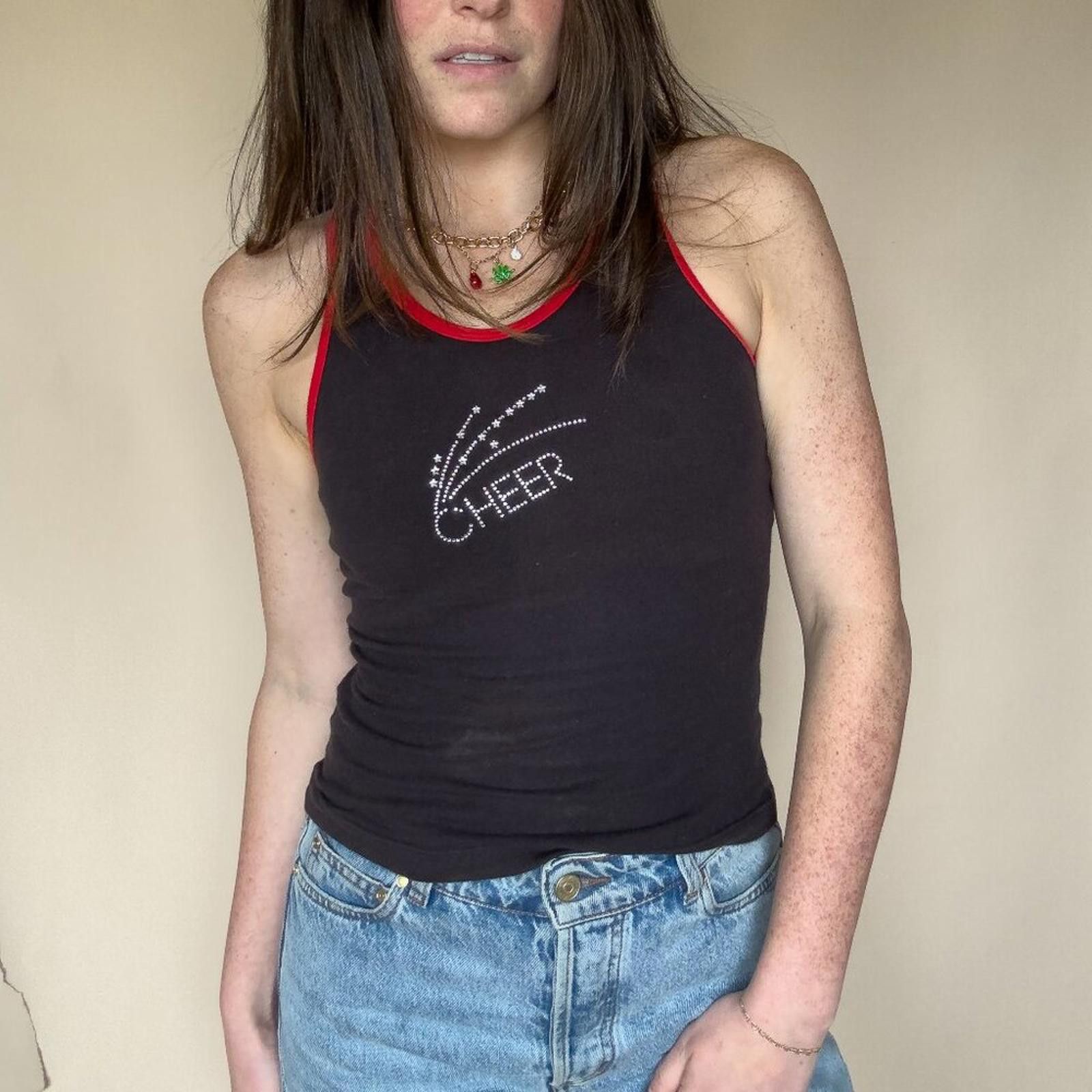 Vintage Y2K PIZZAZZ CHEER TANK TOP Size L / US 10 / IT 46 - 1 Thumbnail