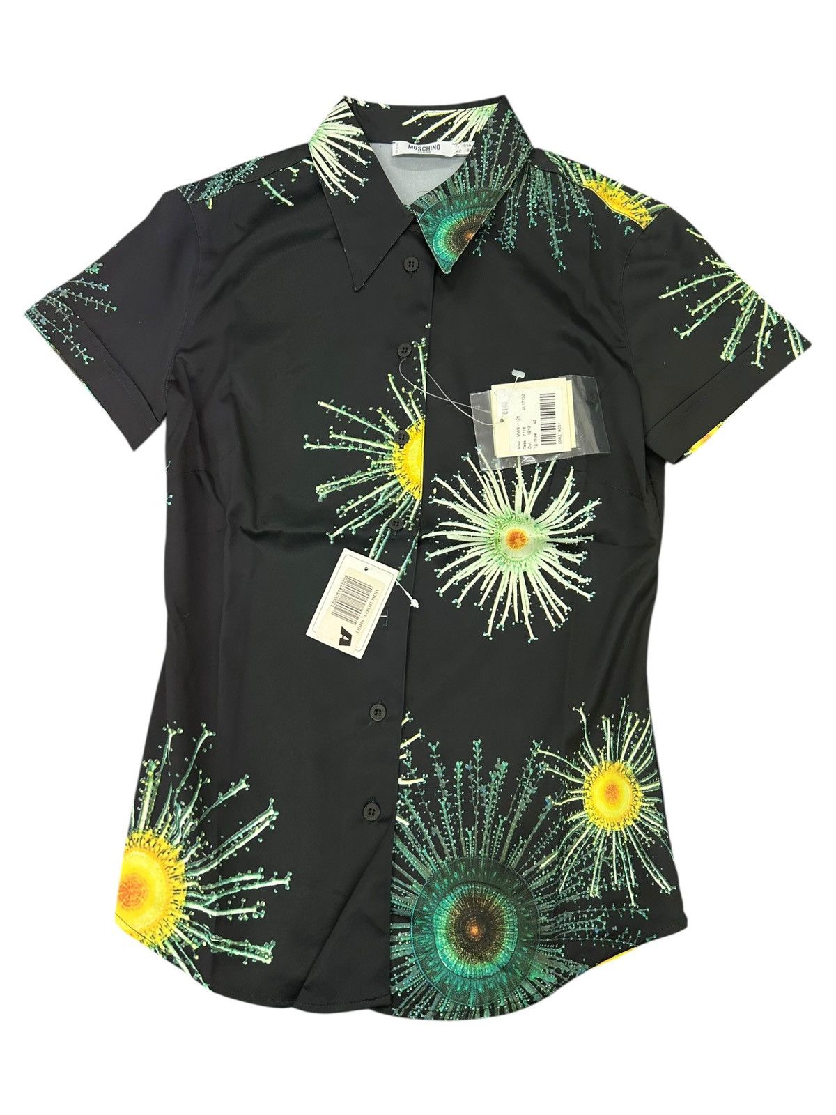 Moschino Rare Vintage Moschino Jeans "Micro-Organism" Print Shirt Size M / US 6-8 / IT 42-44 - 2 Thumbnail
