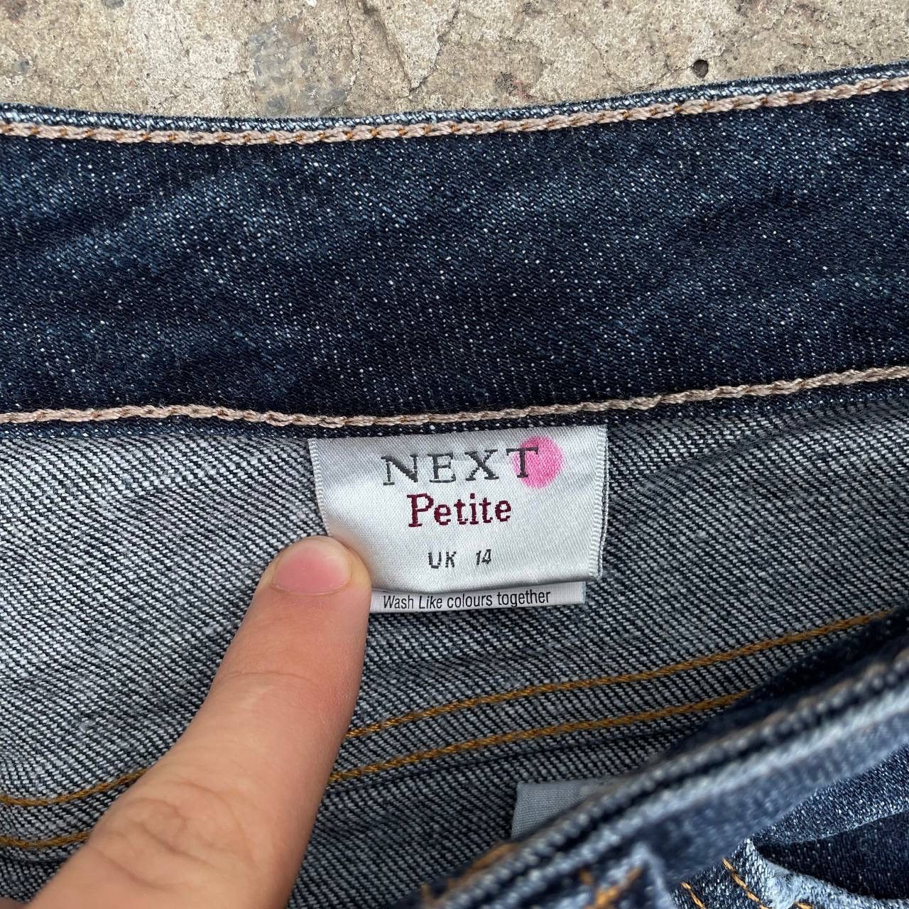 NEXT Vintage Japanese Style Next Petite Baggy Y2K 00s UsA Jeans Size 32" / US 10 / IT 46 - 6 Thumbnail