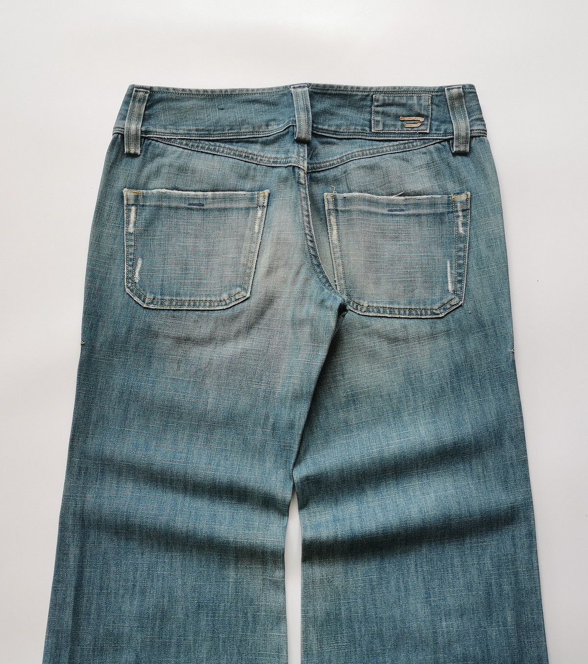 Diesel Wide Flared Bootcut Diesel Distressed Jeans Size 32" / US 10 / IT 46 - 7 Thumbnail