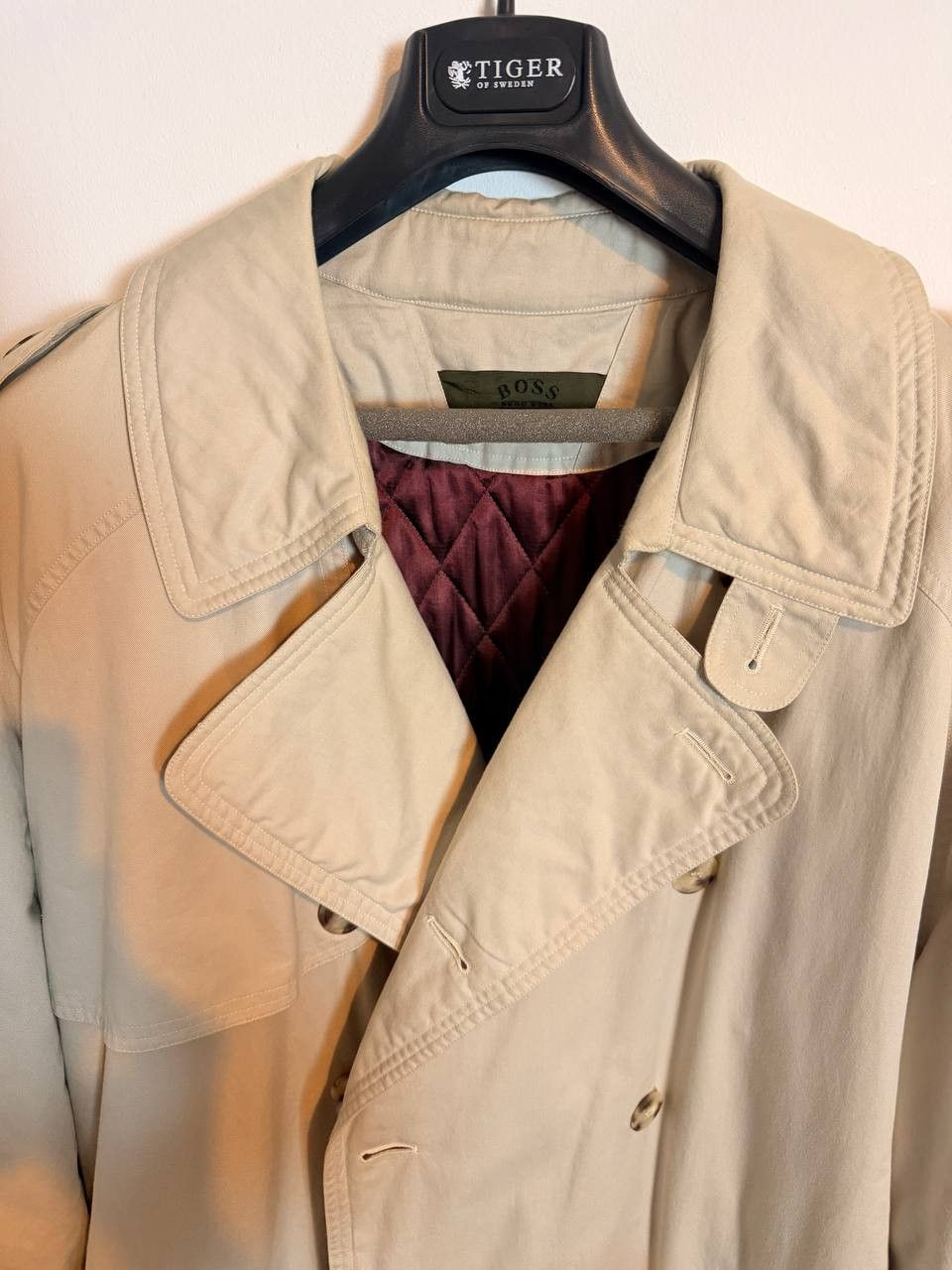 Hugo Boss Hugo Boss / BOSS Trench Coat Men’s – Beige – Vintage Size US XL / EU 56 / 4 - 2 Thumbnail