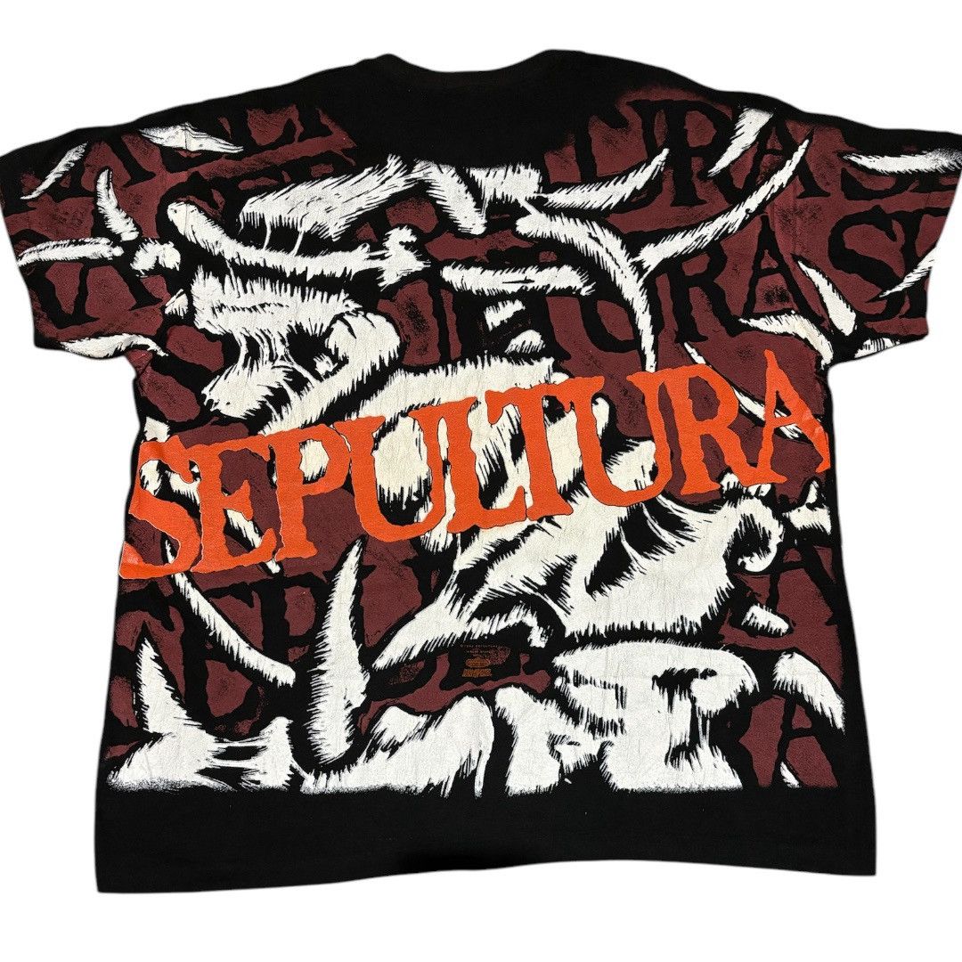 Band Tees × Vintage 1992 Sepultura All Over Print Size US XL / EU 56 / 4 - 2 Thumbnail