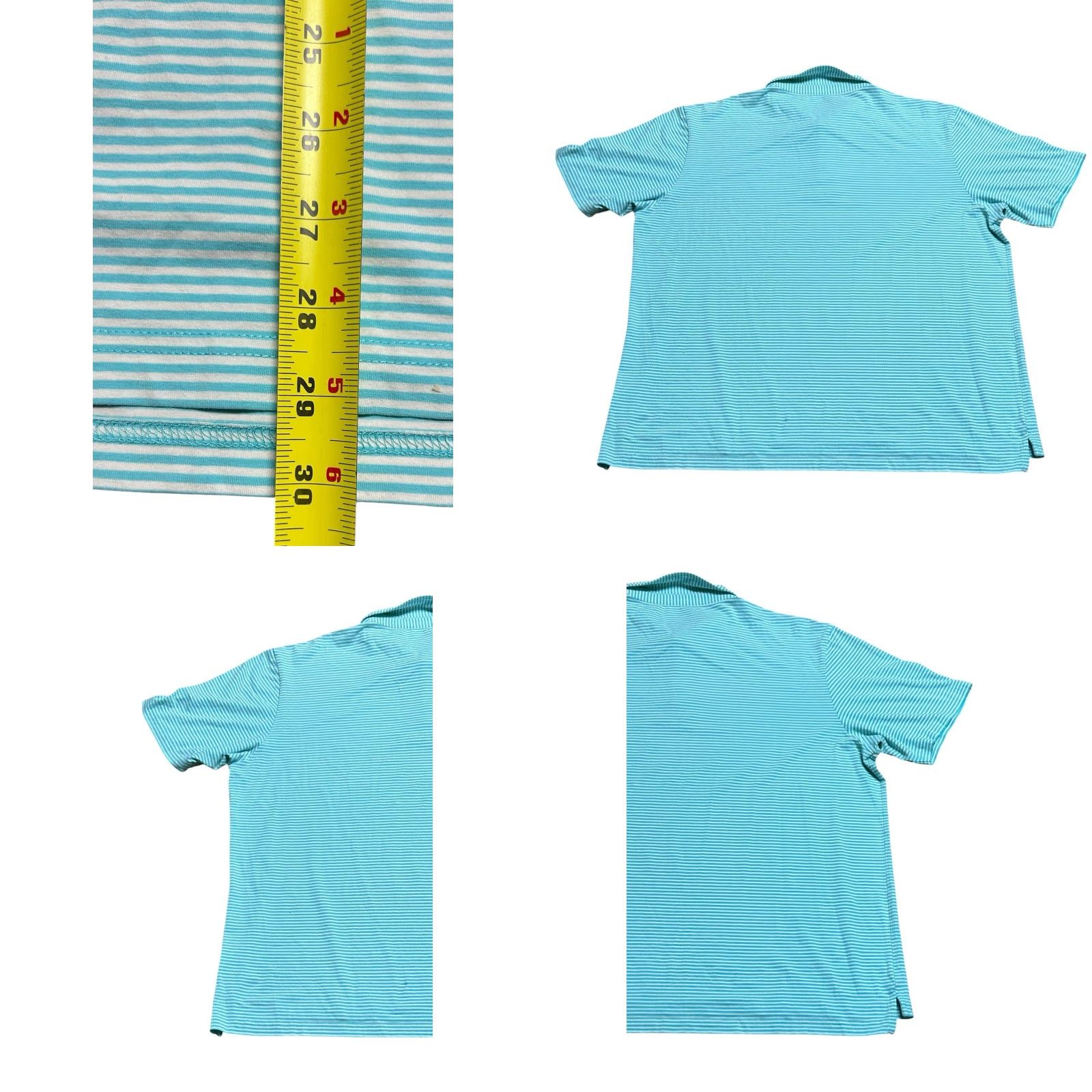 Peter Millar Peter Millar Polo Shirt Lot Of 2 Men 2XL Striped Teal & Purple Short Sleeve Polo Shirt Purple Blue Striped Golf Men 2XL Size US XXL / EU 58 / 5 - 8 Thumbnail