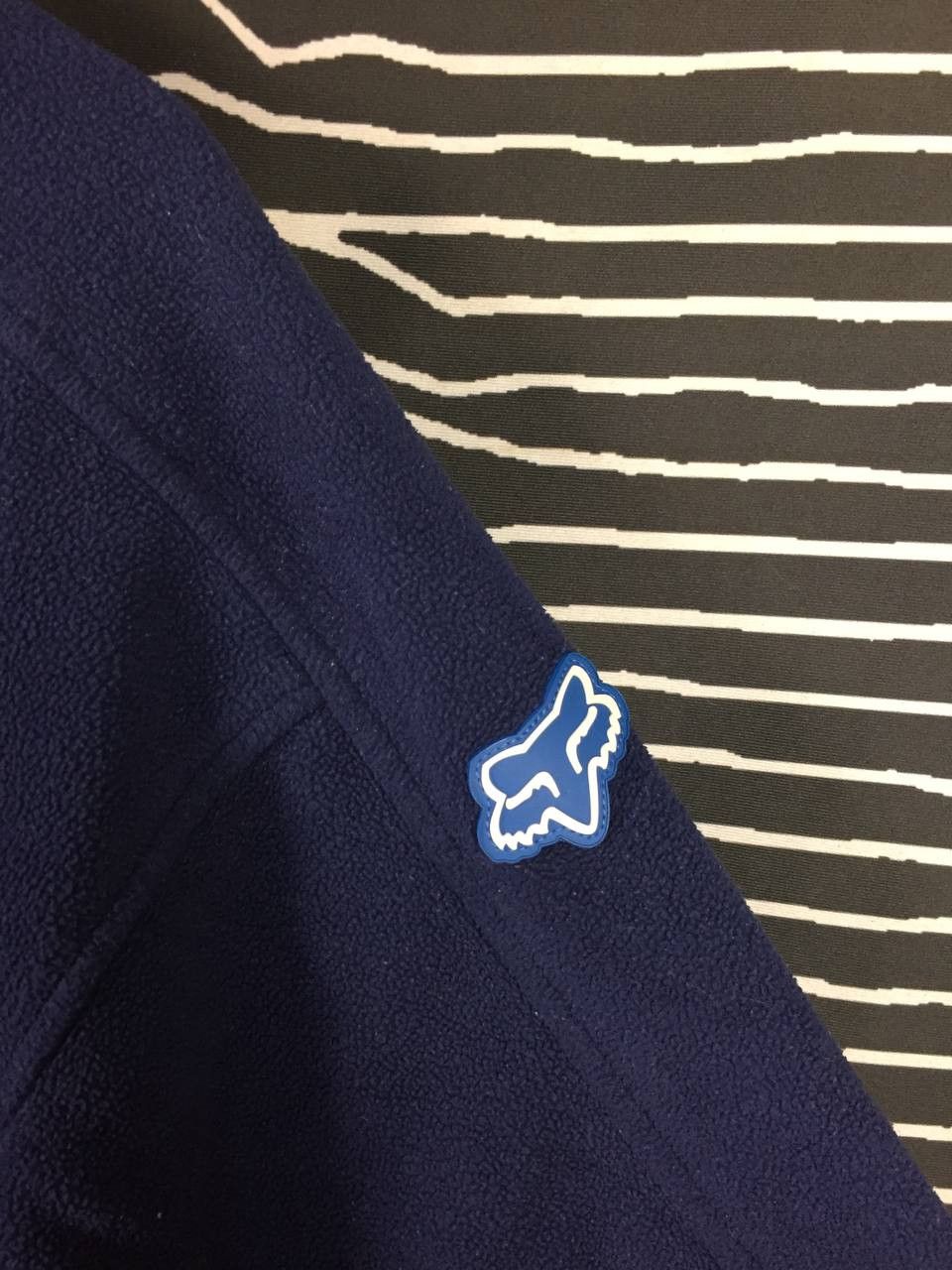 Fox Racing Vtg Fox Racing Motocross Tape Logo Full Zip Fleece Jacket Size US L / EU 52-54 / 3 - 7 Thumbnail
