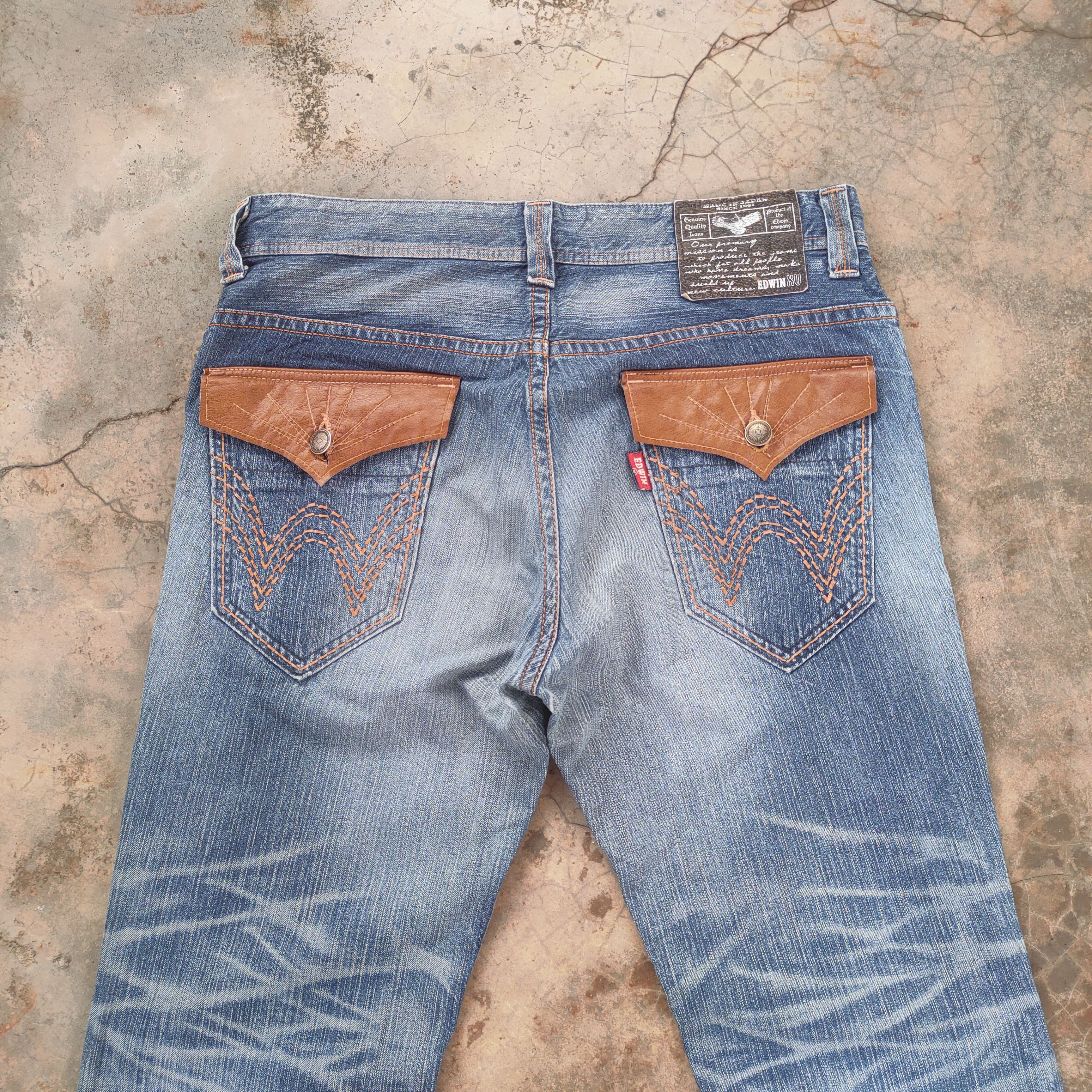 Edwin VINTAGE EDWIN FADED DISTRESSED DENIM JEAN PANTS Size US 38 / EU 54 - 8 Thumbnail
