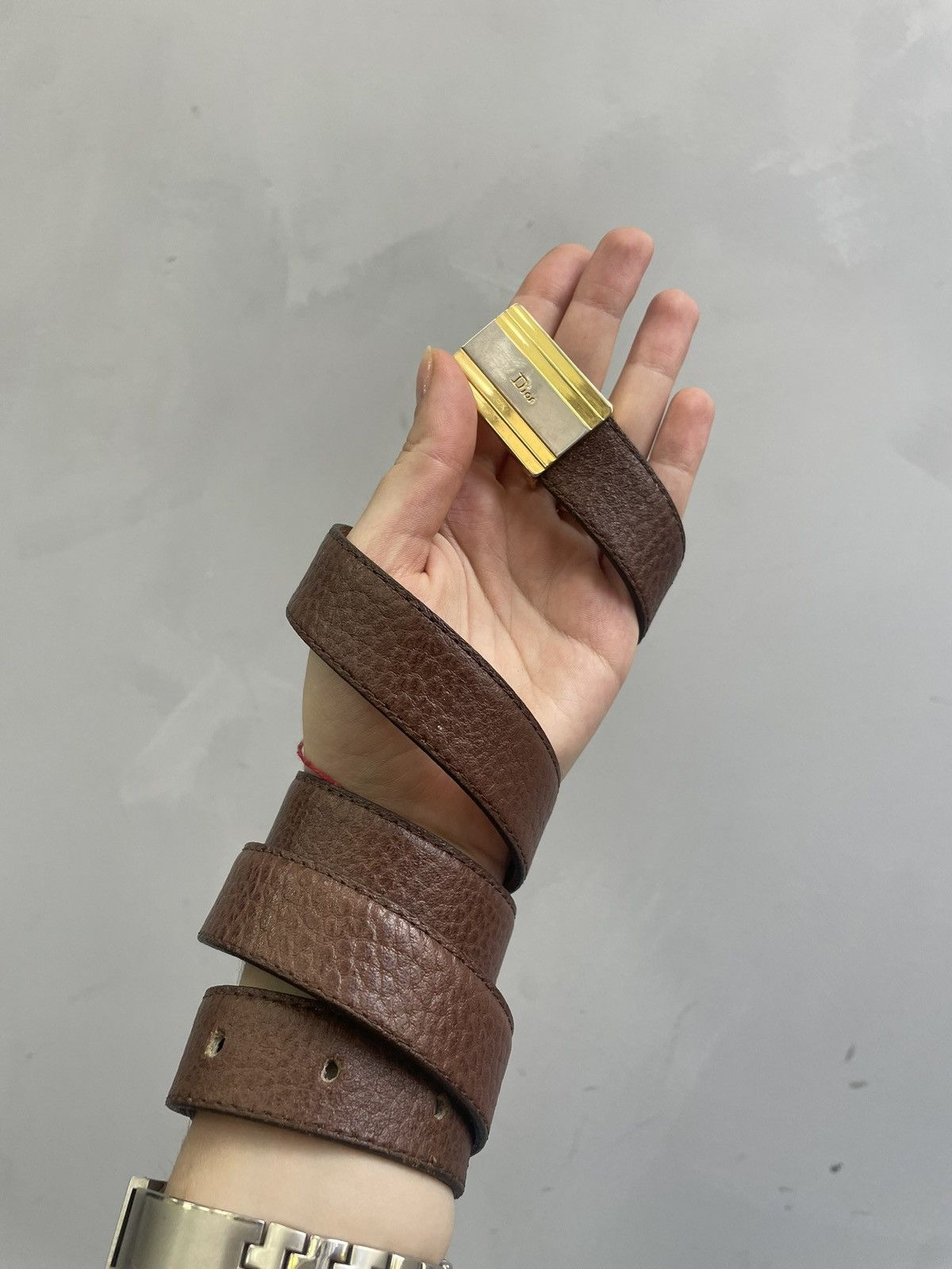 Dior Christian Dior Monsieur leather retro casual belt y2k Size ONE SIZE - 1 Thumbnail