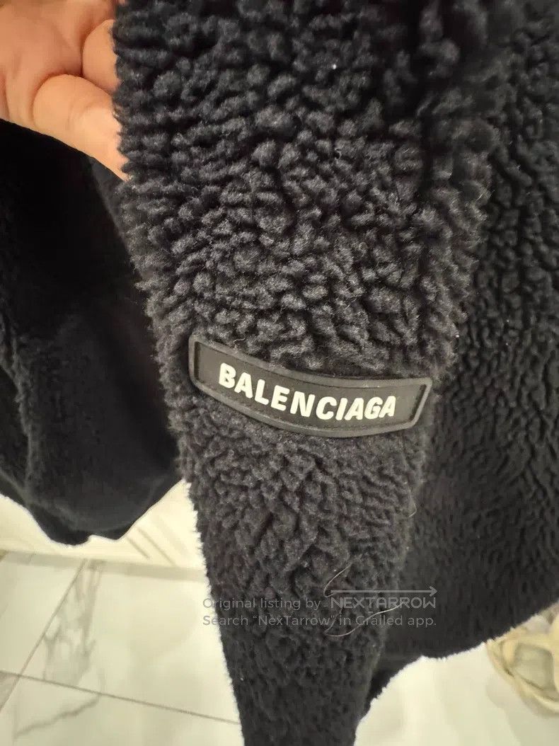 Balenciaga Balenciaga Patch Teddy Fleece Zip-Up Sweatshirt Jacket Size US XL / EU 56 / 4 - 3 Thumbnail