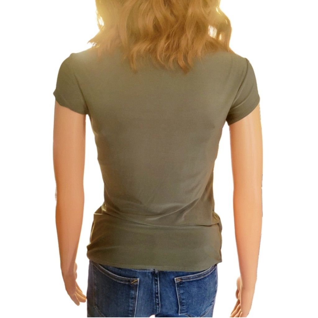 Other Jason Maxwell Olive Green Women's Top with Ring Detail Sz S Size S / US 4 / IT 40 - 3 Thumbnail