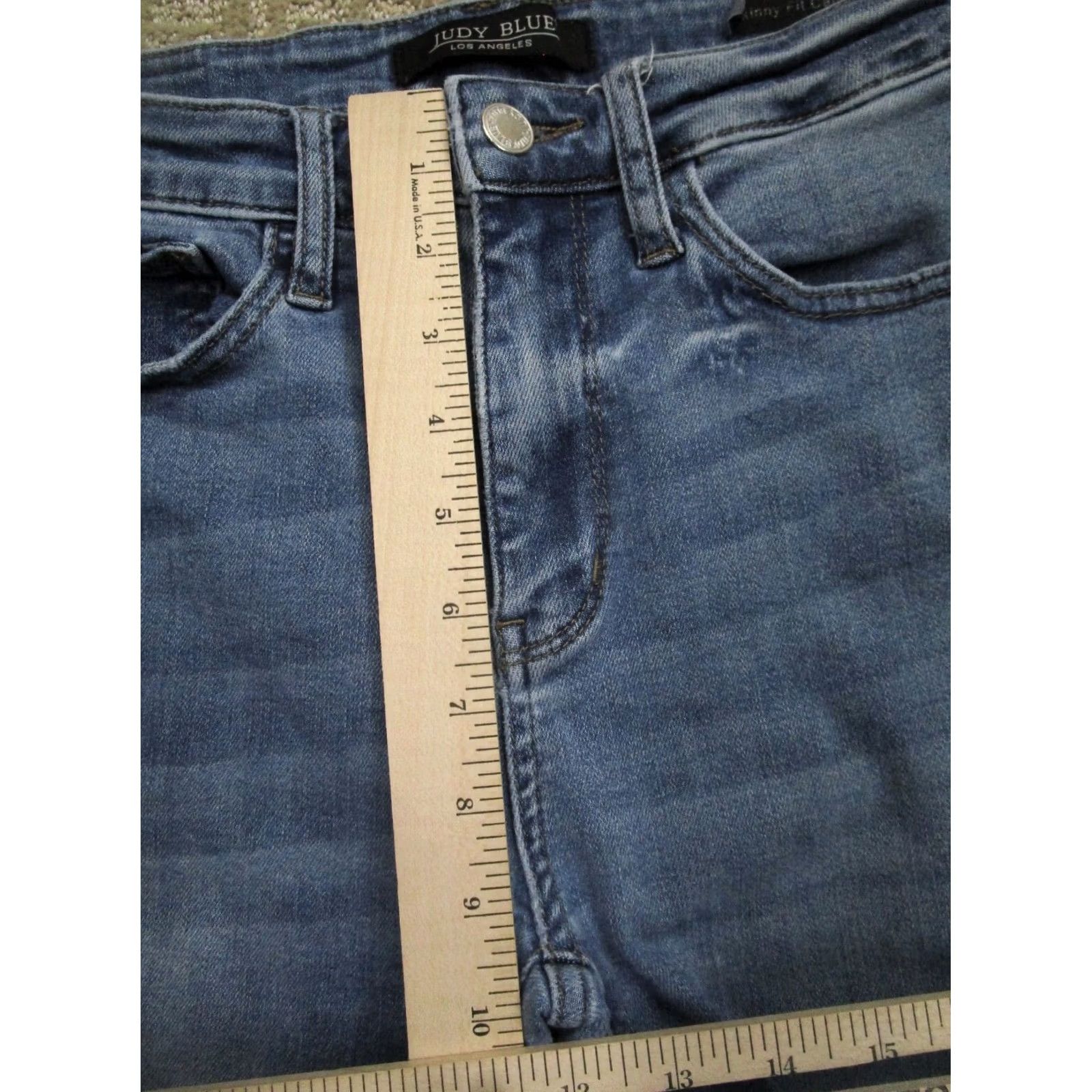 Denime Judy Blue Capris Women Blue Skinny Fit High Rise Light Wash Denim 28 Capris Jeans Logo 5-Pocket Womens Size 28" / US 6 / IT 42 - 7 Thumbnail