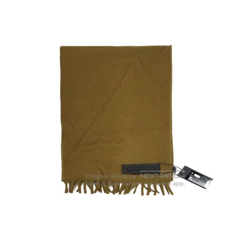 Prada Cashmere Logo Scarf with Fringe.