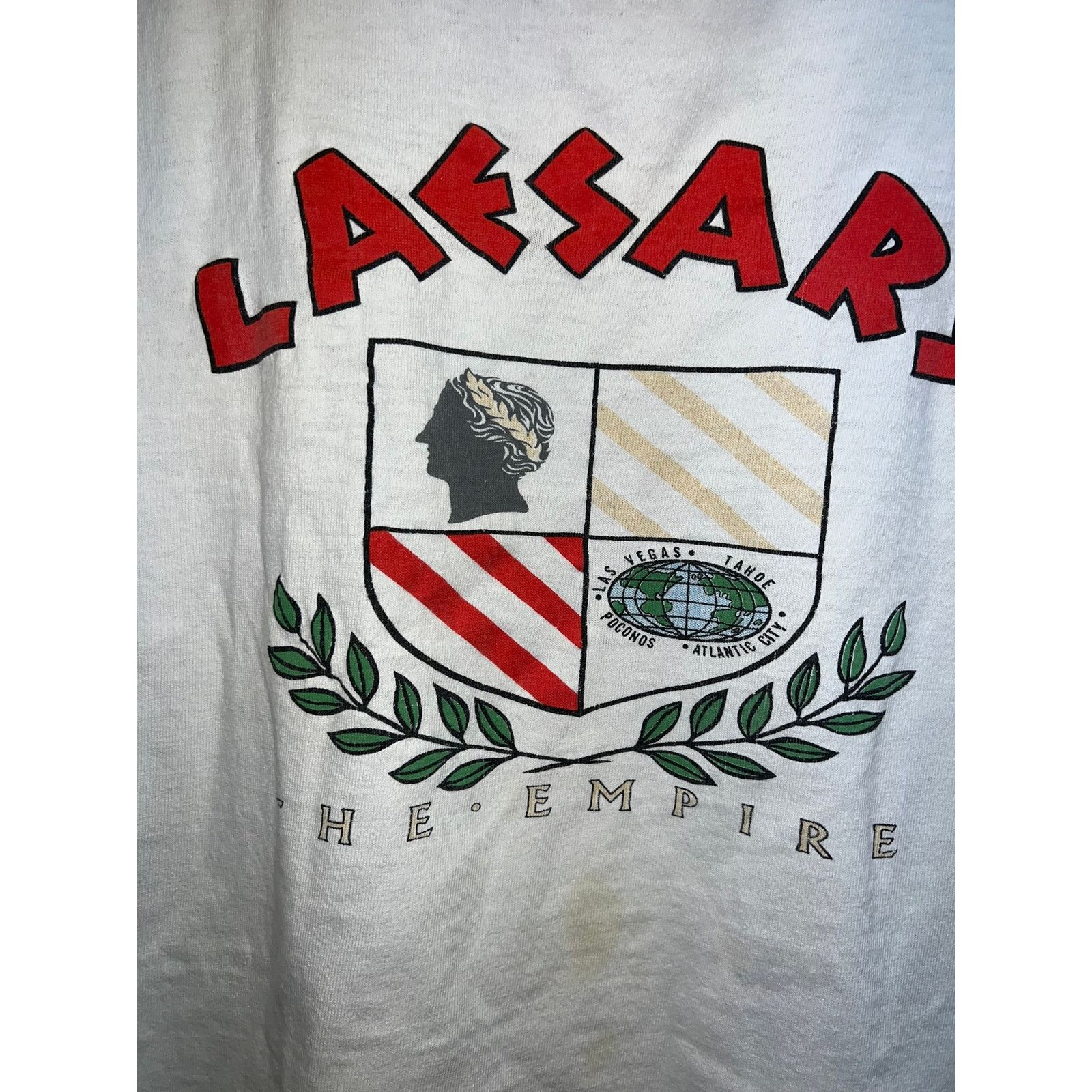 Vintage Womens Vintage Caesars Shirt Las Vegas Crop Top Stained L Size L / US 10 / IT 46 - 4 Thumbnail