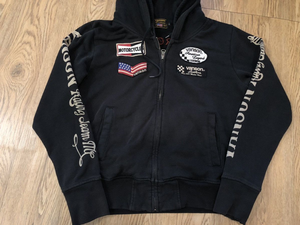Vanson Leathers Vanson Leather fade zipper hoodie Size US M / EU 48-50 / 2 - 13 Thumbnail