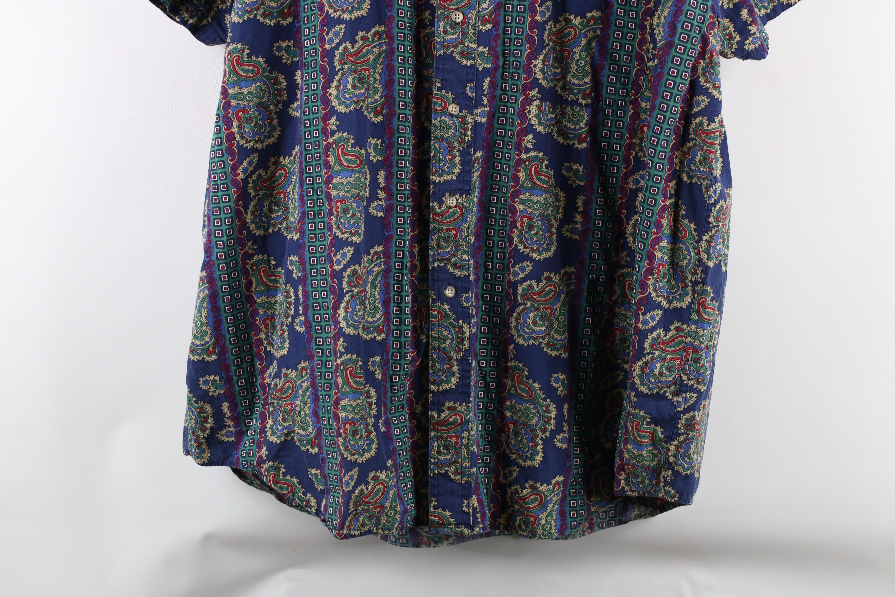 Vintage Vintage 90s Streetwear Rainbow Paisley Button Down Shirt Size US XL / EU 56 / 4 - 3 Thumbnail