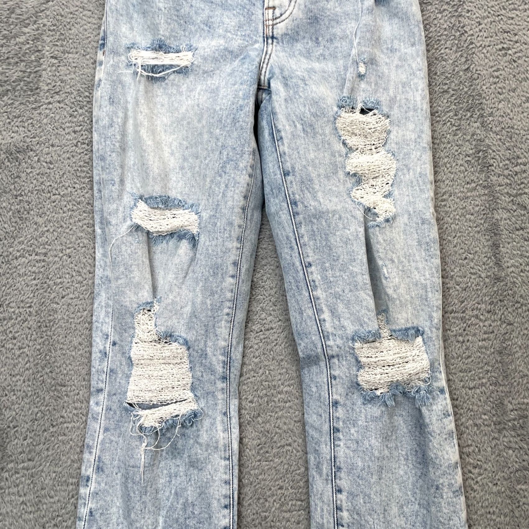 Abercrombie & Fitch Abercrombie & Fitch Jeans Womens 24 Blue The Boyfriend Mid Rise Distressed City 5-Pocket Womens Jeans Size 42" / US 20 - 6 Thumbnail