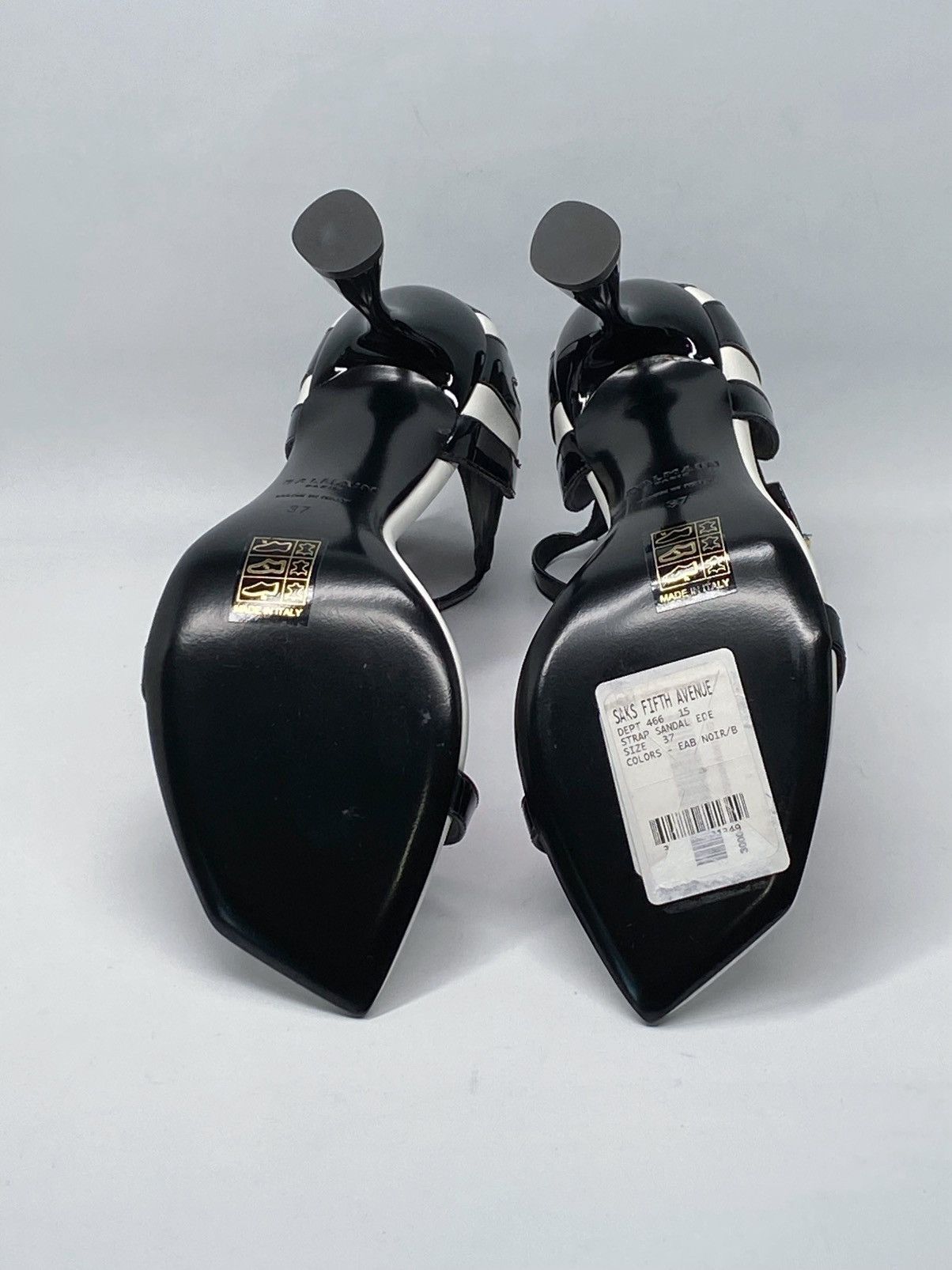 Balmain Balmain Eden Colorblocked Patent Leather Sandals size 37 Size US 7 / IT 37 - 13 Thumbnail