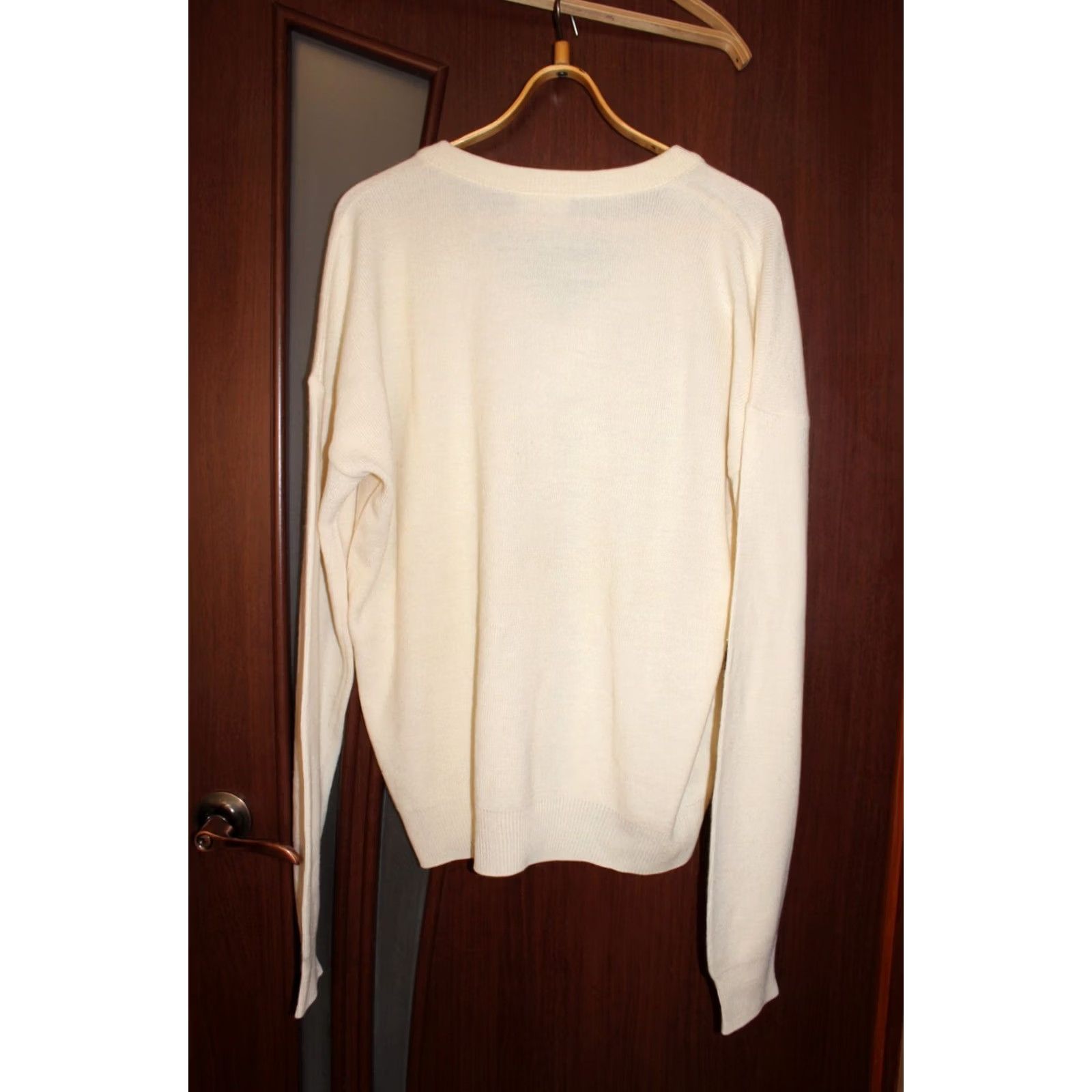 Lacoste Vintage Lacoste Chemise wool creme Sweater Sweatshirt - size 4 (XL/2XL) Mens Jumper V-Neck Wool Creme 90s Concert Init Size US S / EU 44-46 / 1 - 4 Thumbnail