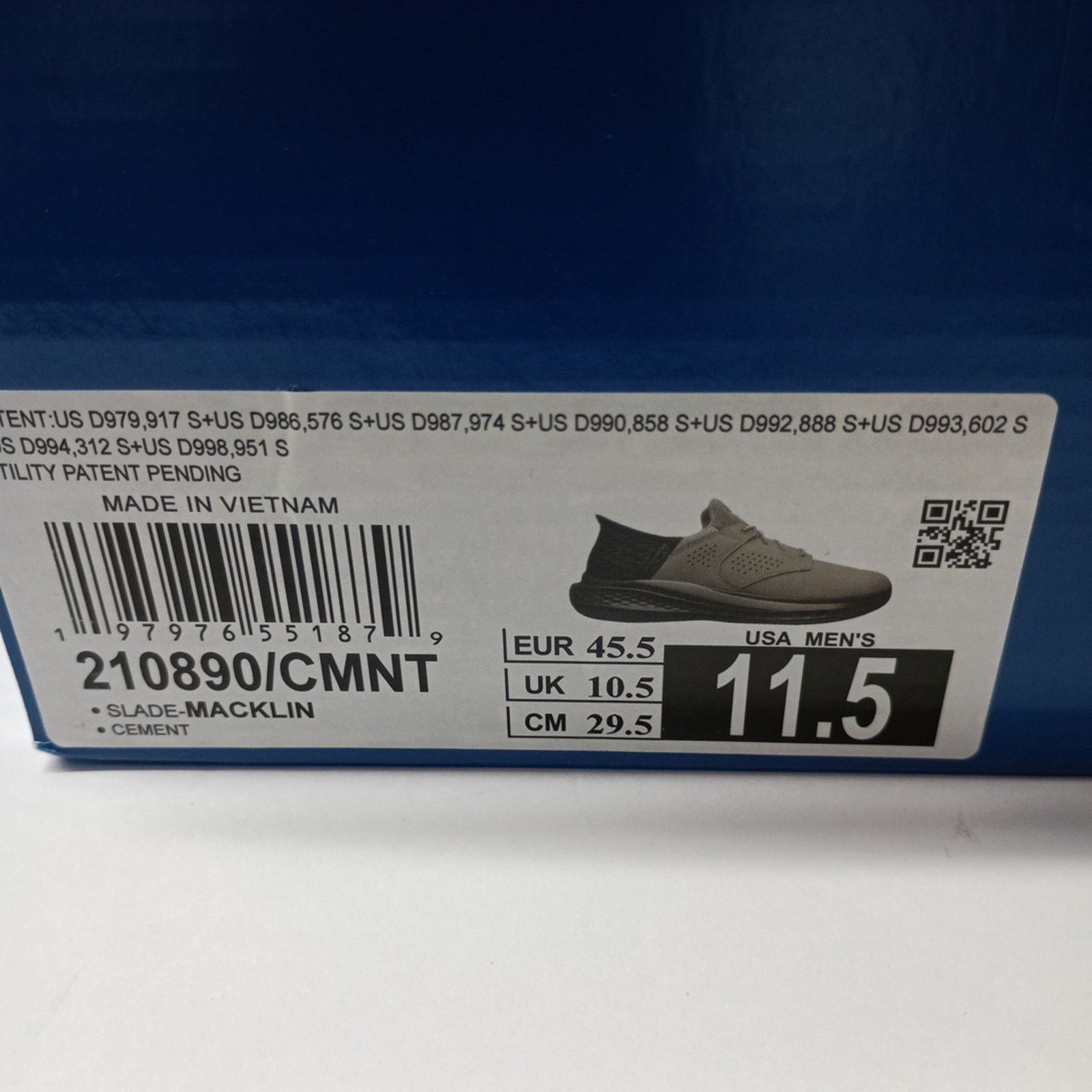SKECHERS Skechers Slade Macklin Slip On Sneakers Mens 11.5 Gray/Black Size US 11.5 / EU 44-45 - 8 Thumbnail