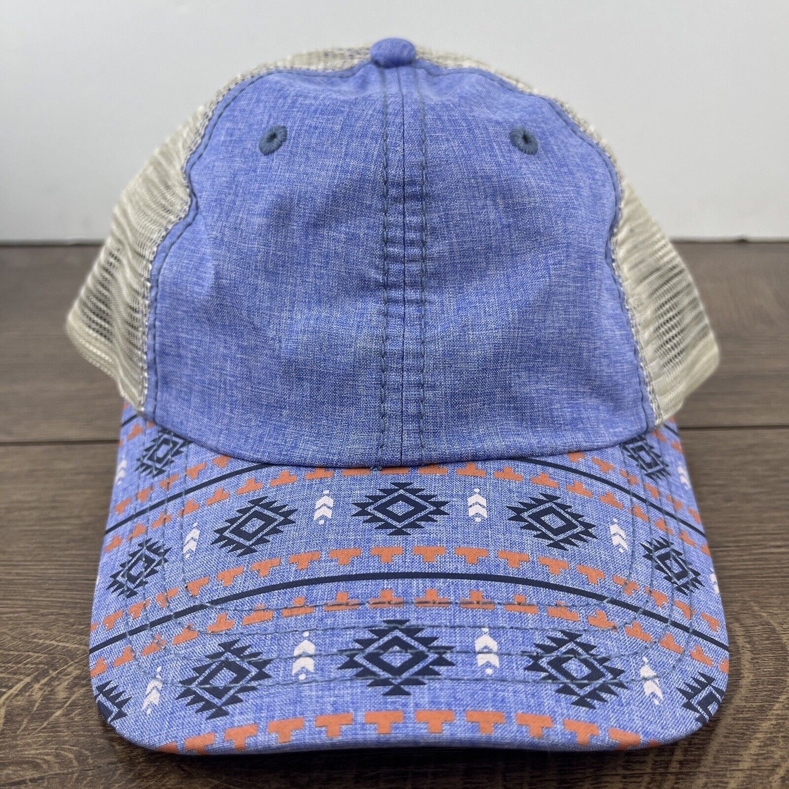 Other Aztec Blue Hat Blue Hat Adjustable Adult Size Hat Blue Cap Size ONE SIZE - 4 Thumbnail