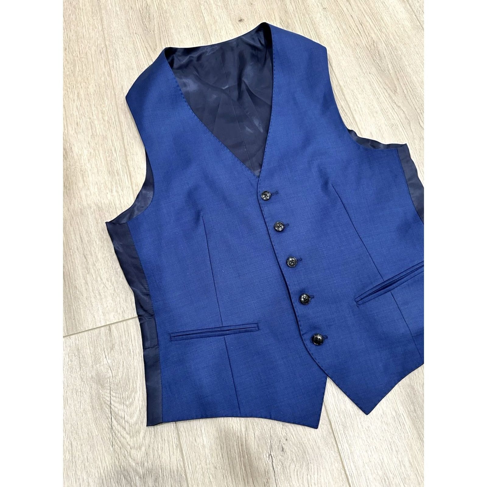 Suitsupply Suitsupply Vest Mens Medium Blue Wool Vitale Barberis Canonico Size 48 Size US M / EU 48-50 / 2 - 3 Thumbnail