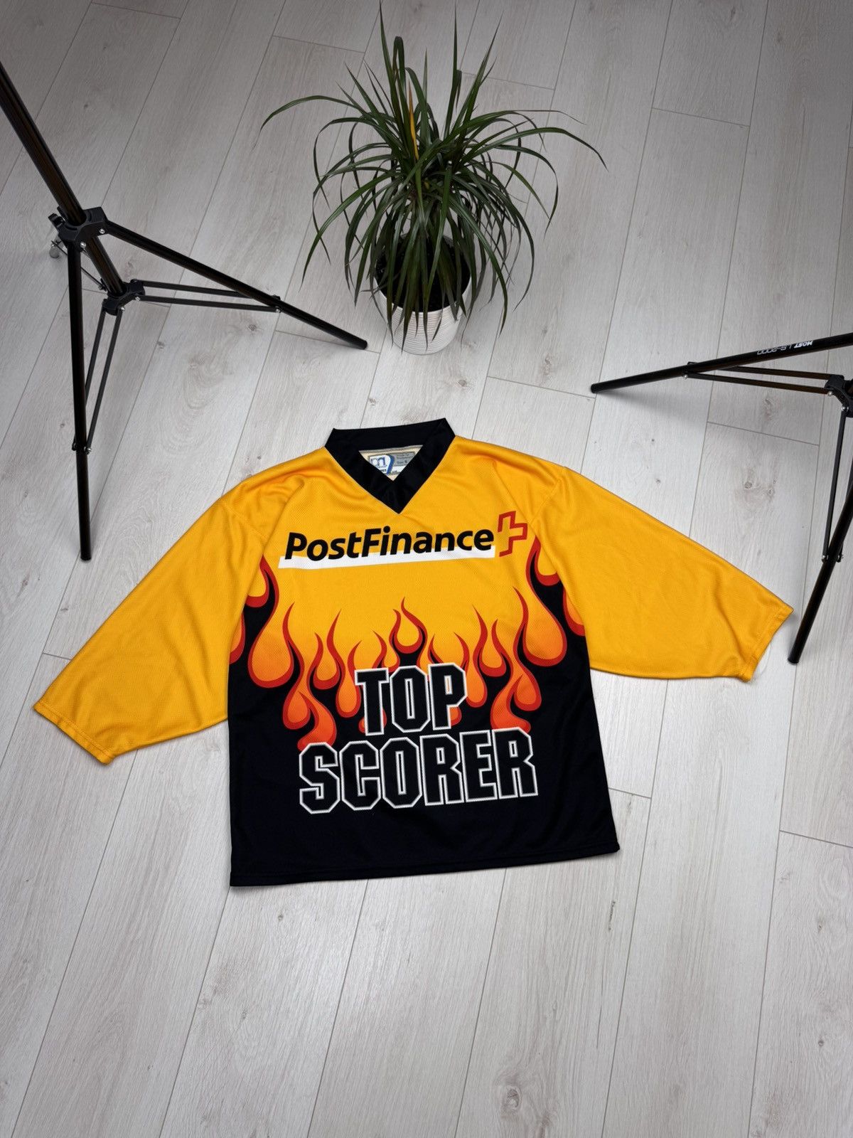 NHL Swiss Ice Hockey Top Scorer Flame 3/4 Sleeve Jersey Shirt Size US S / EU 44-46 / 1 - 1 Thumbnail