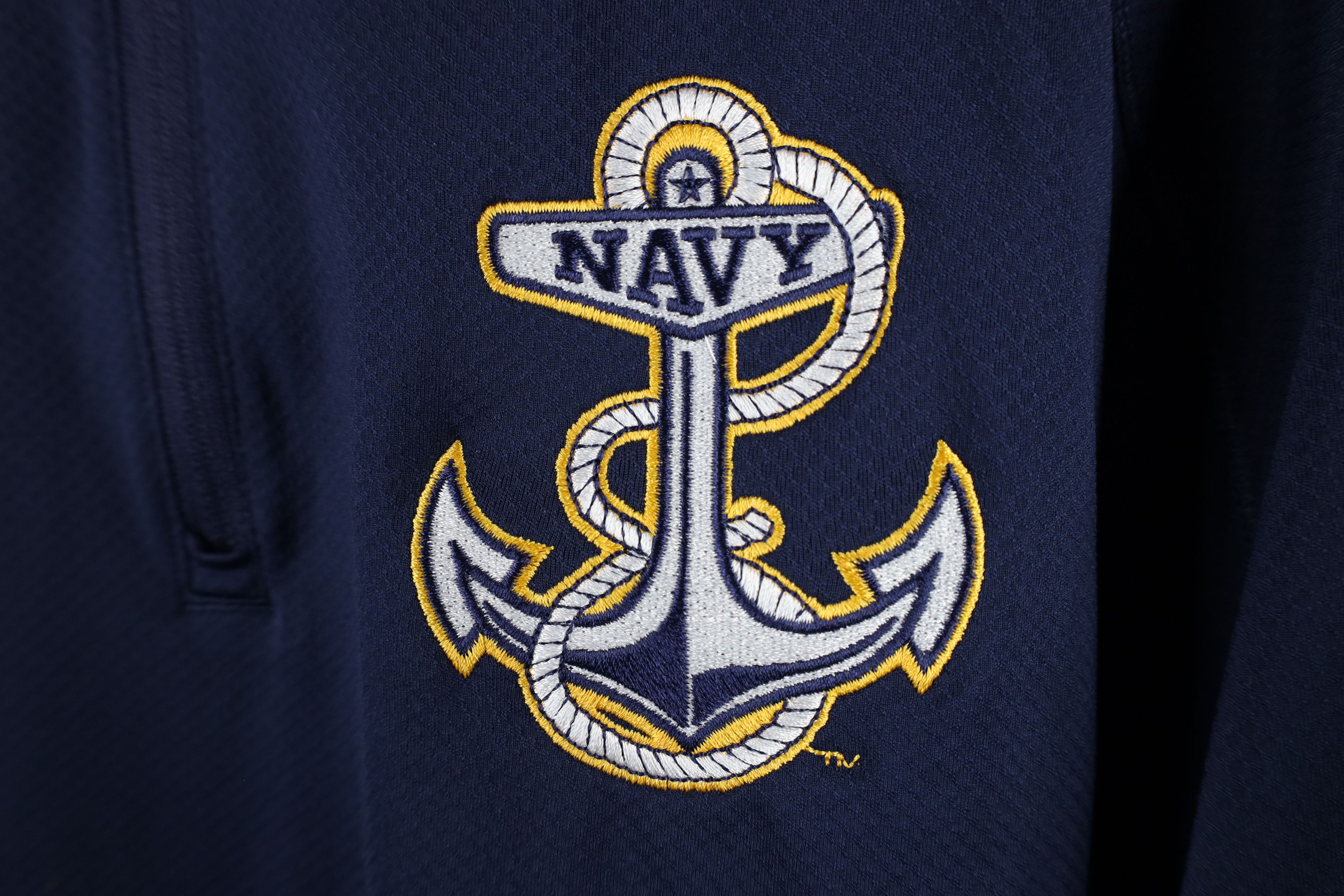 Under Armour × Vintage Under Armour US Navy Naval Academy Half Zip Pullover Jacket Size US L / EU 52-54 / 3 - 4 Thumbnail