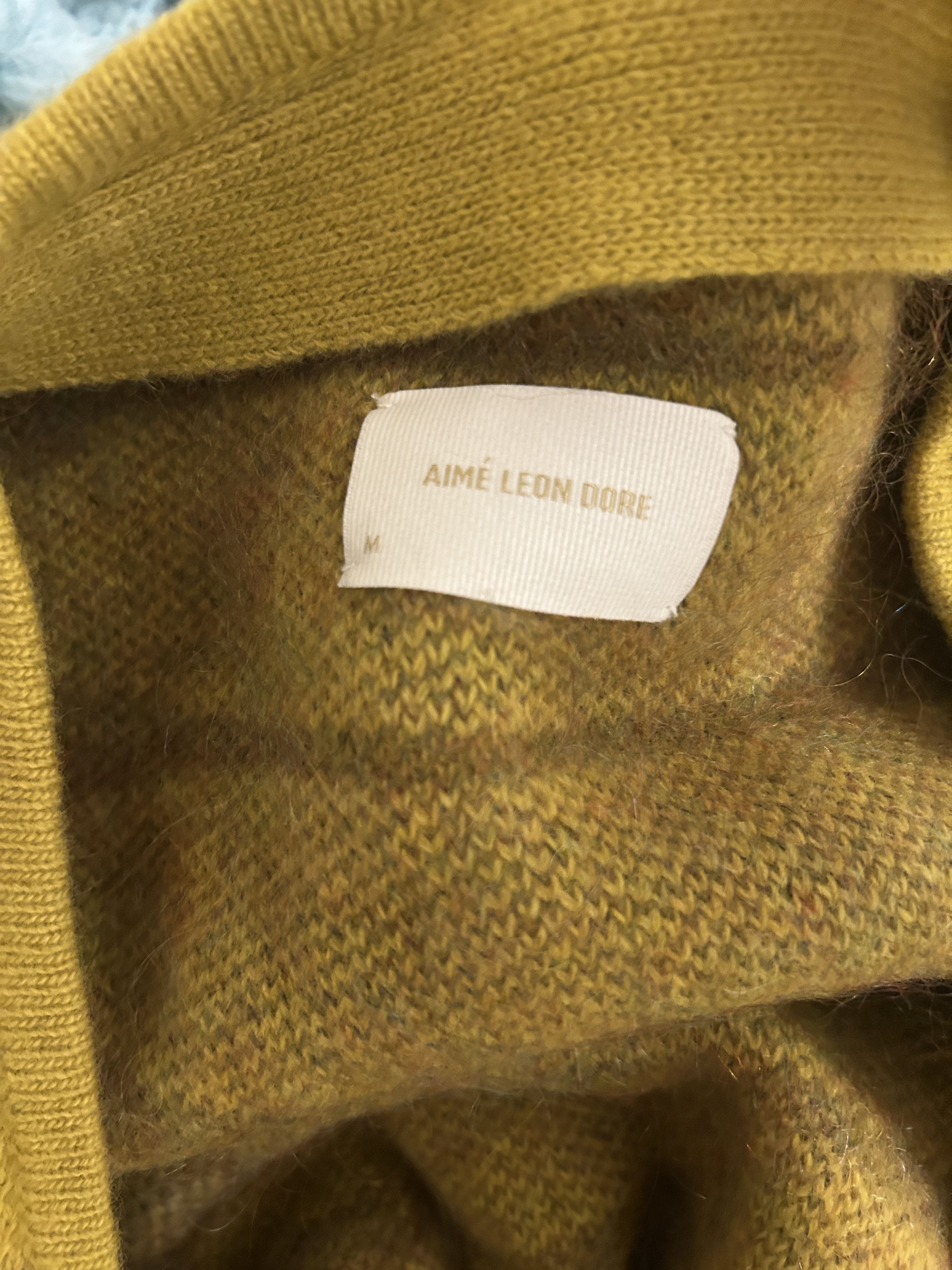 Aime Leon Dore Aime Leon Dore Double Breast Mohair Cardigan Yellow 2023 Size US M / EU 48-50 / 2 - 3 Thumbnail