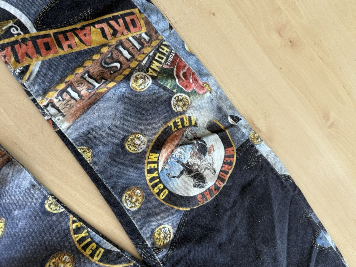 Vintage Chewan vintage full print baggy western oklahoma denim jeans Size US 28 / EU 44 - 8 Thumbnail