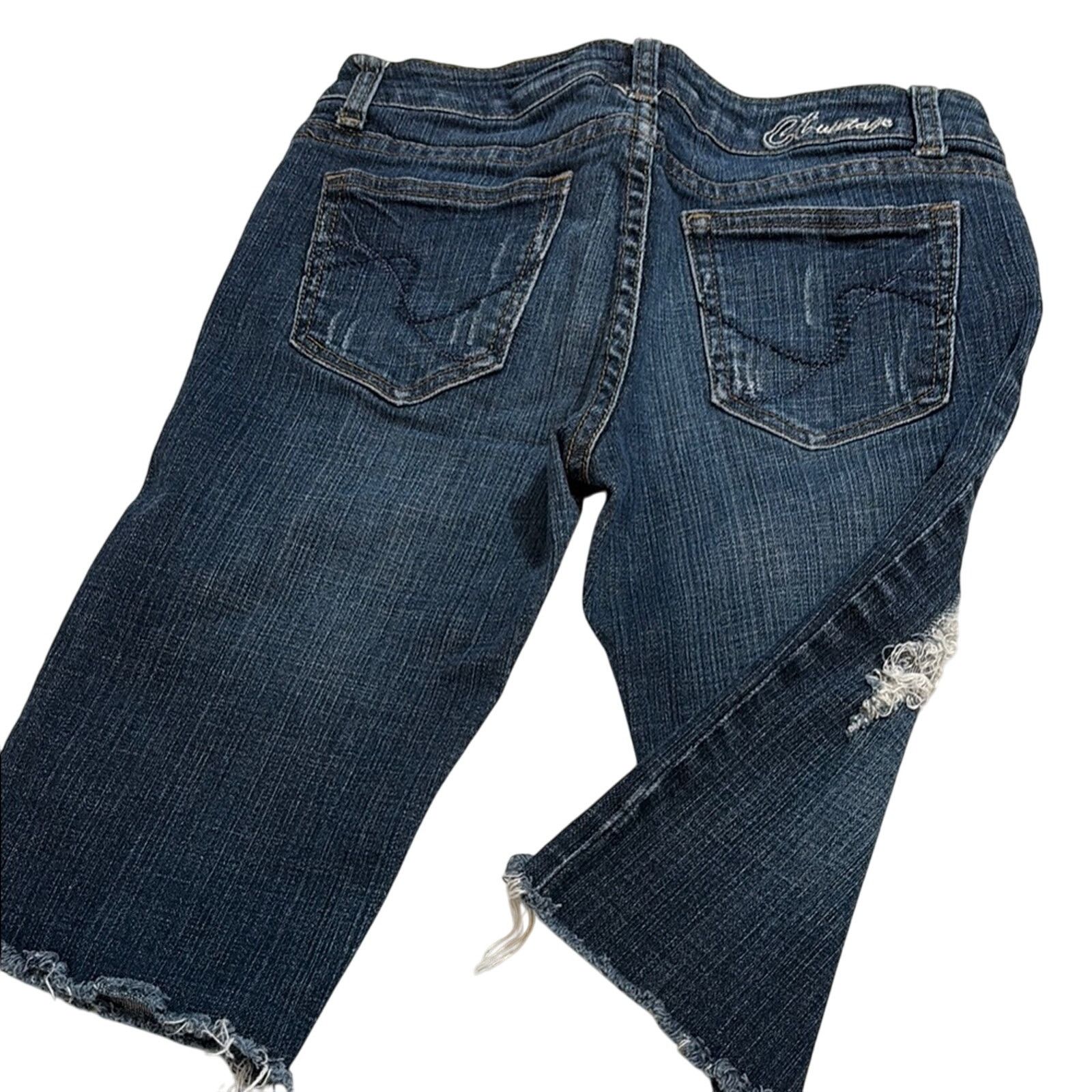 The Unbranded Brand C'es Toi Vintage Distressed Blue Capri Jeans Size 5 Size 28" / US 6 / IT 42 - 3 Thumbnail