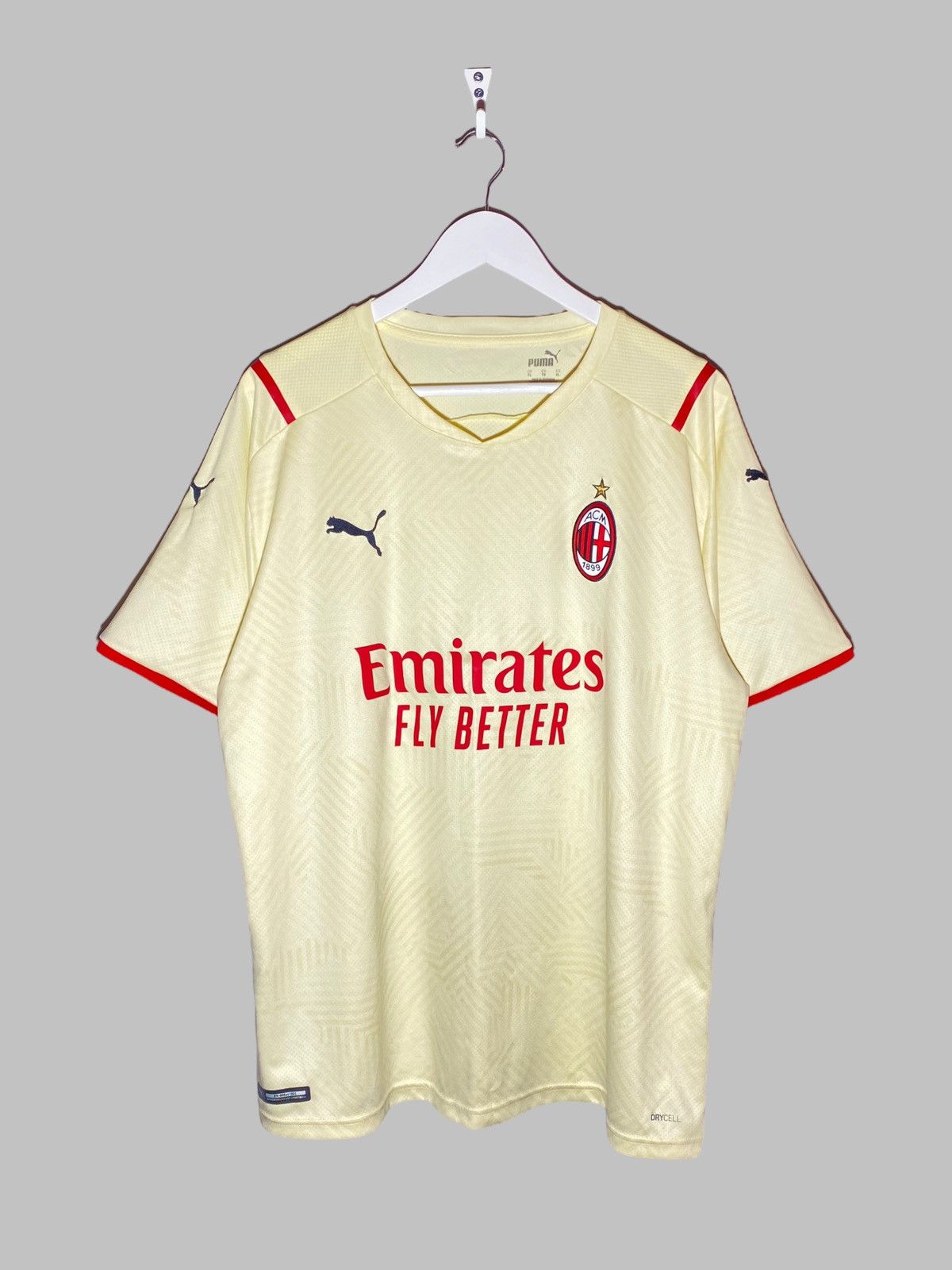 Puma AC Milan Puma Away Jersey 2020/21 Beige With Red Stripe Size US XL / EU 56 / 4 - 1 Thumbnail