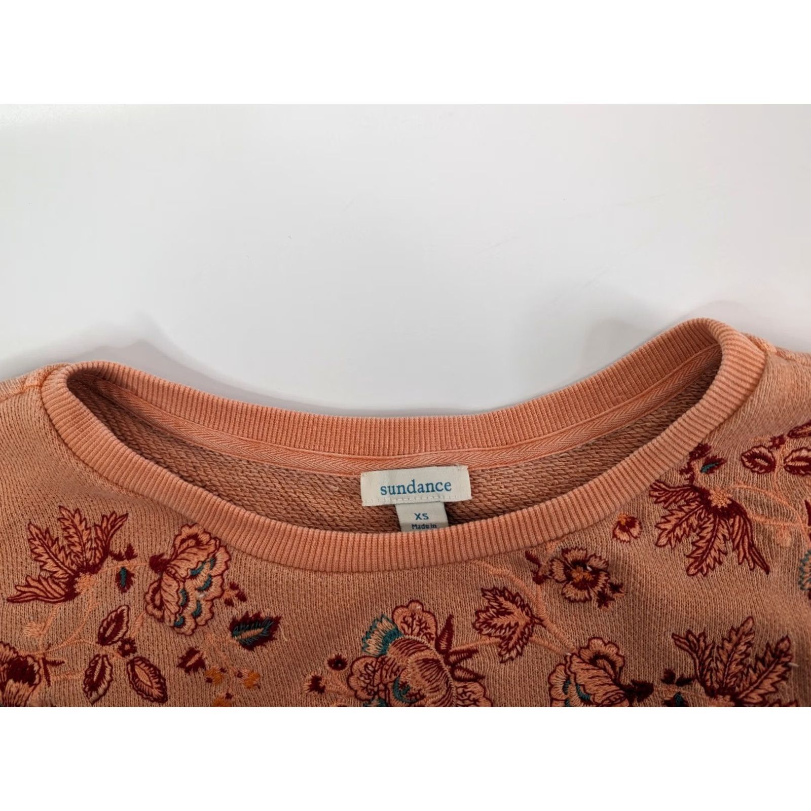 Vintage Sundance Clementine Fields Sweatshirt Womens XS Floral Embroidered Knit Long Sleeve Dolman Size XS / US 0-2 / IT 36-38 - 7 Thumbnail