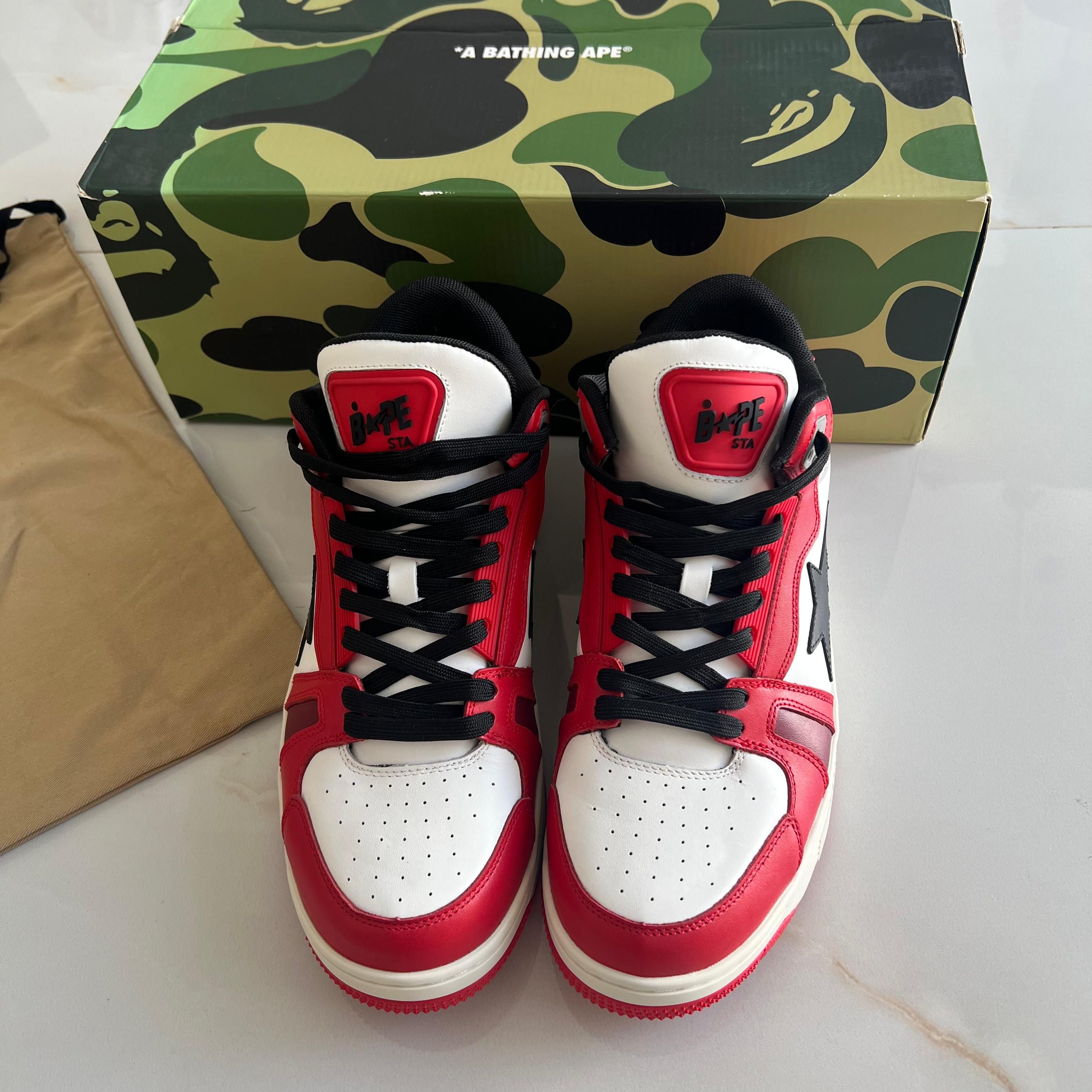 Bape Bape Clutch Sta Chicago Red/White 2023 Size US 10 / EU 43 - 3 Thumbnail