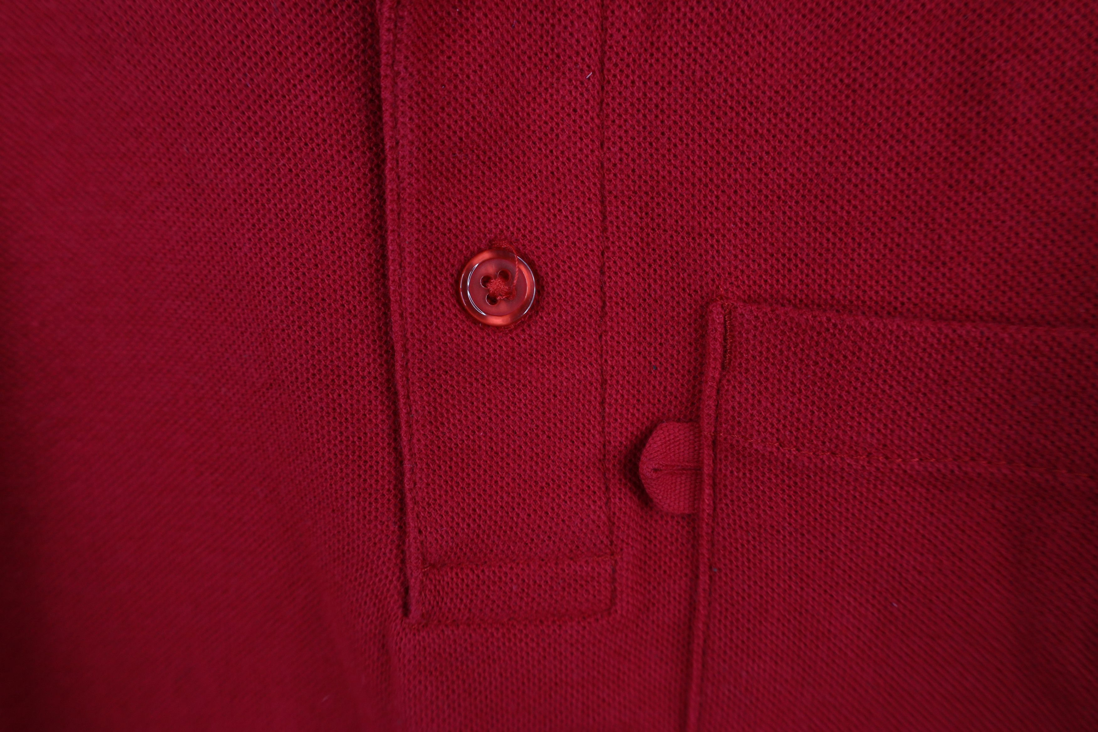 Vintage Vintage 90s Streetwear Blank Cotton Knit Golf Polo Shirt Red Size US M / EU 48-50 / 2 - 7 Thumbnail