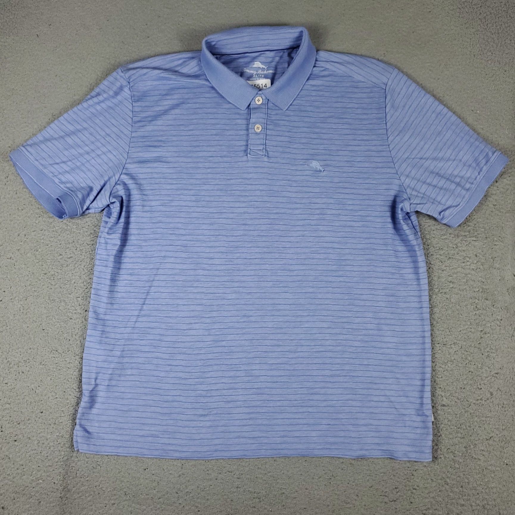 Tommy Bahama Tommy Bahama Polo Shirt Mens XL Blue Striped Marlin Golf Short Sleeve Shirt Size US XL / EU 56 / 4 - 2 Thumbnail