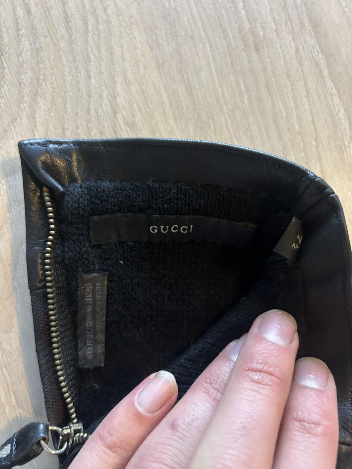 Gucci Gucci GG Monogram Leather Gloves Size ONE SIZE - 12 Thumbnail