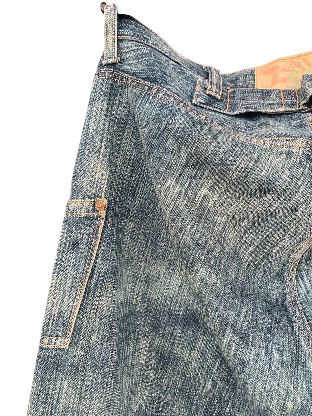 Sugar Cane Vintage Sugar Cane Edo Ai Denim Buckle Back Selvedge Jeans Size US 33 - 7 Thumbnail