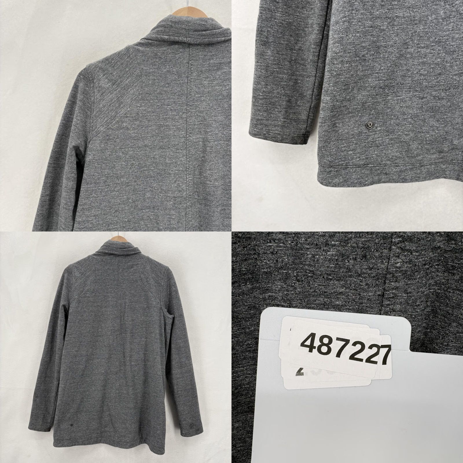 Lululemon Lululemon That’s A Wrap Jacket Womens 10 Gray Asymmetrical Snap Knit Thumbholes Size L / US 10 / IT 46 - 8 Thumbnail