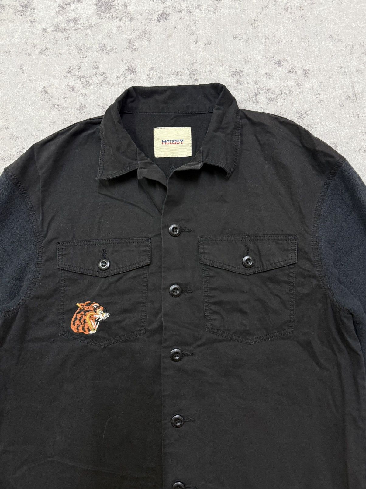 MOUSSY Moussy shirt jacket mixed material with tiger embroidered Size S / US 4 / IT 40 - 6 Thumbnail