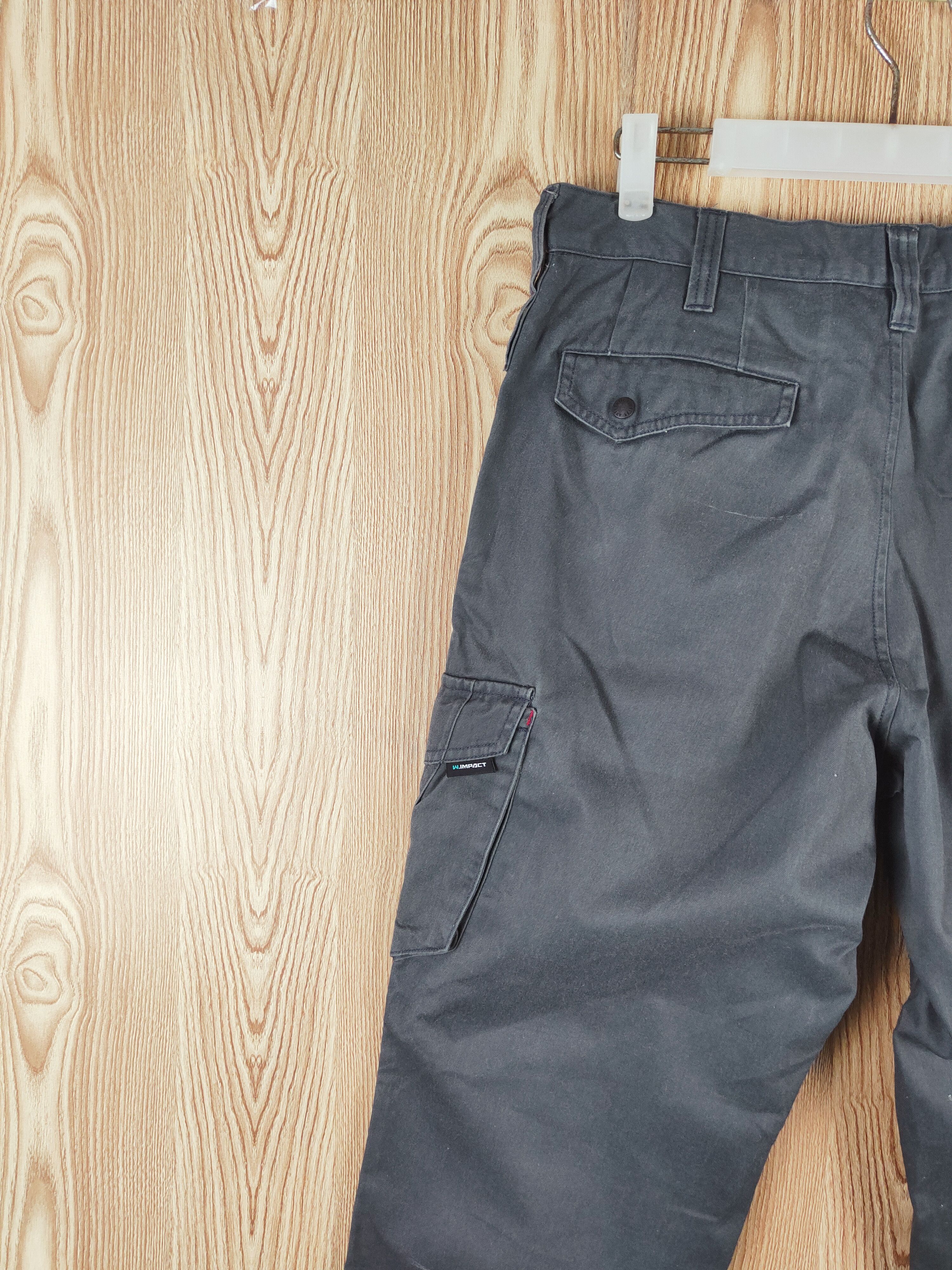 Japanese Brand × Vintage Vintage W.Impact Dark Gray Multi Tactical pocket Cargo Pants Size US 33 - 8 Thumbnail
