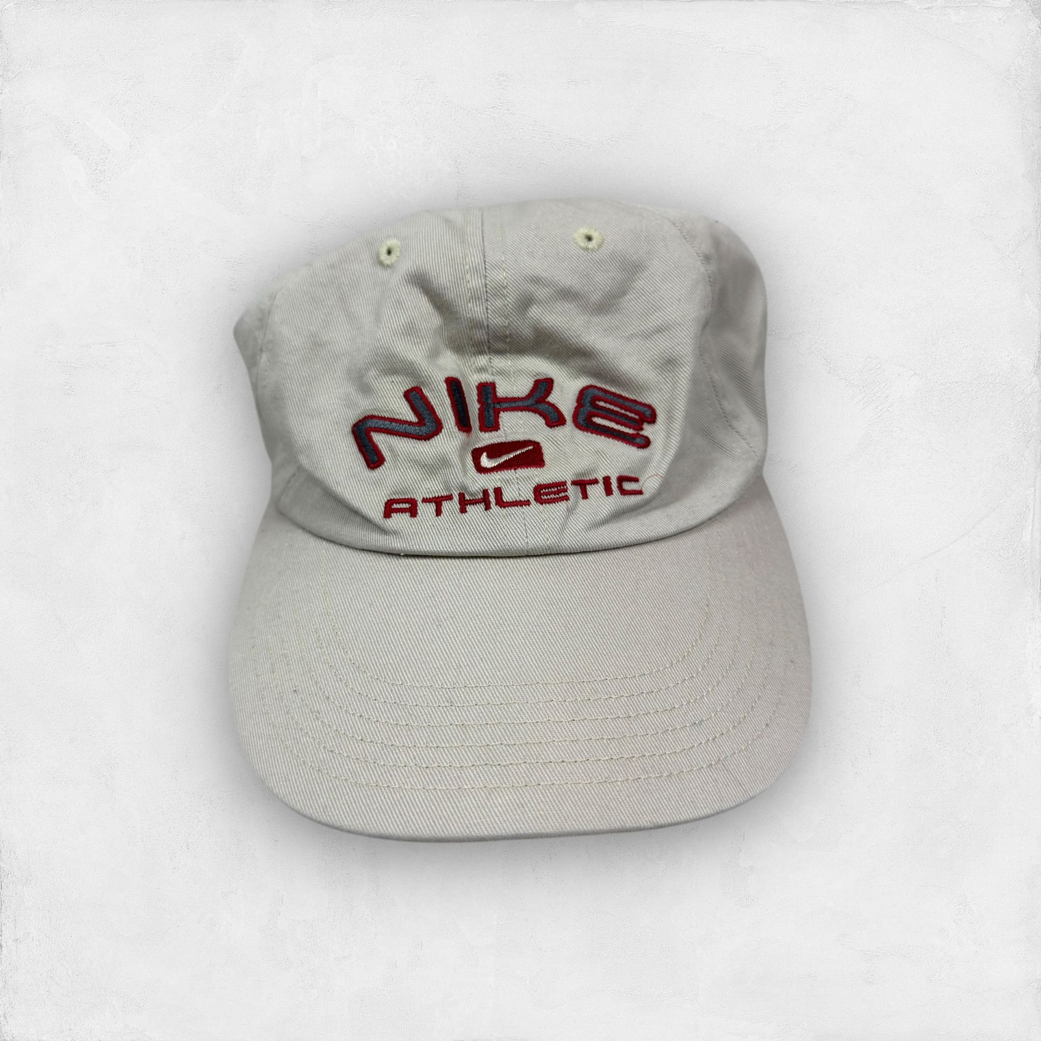 Nike Nike Gray Cotton Athletic Swoosh Adjustable Strapback Hat Size ONE SIZE - 1 Thumbnail
