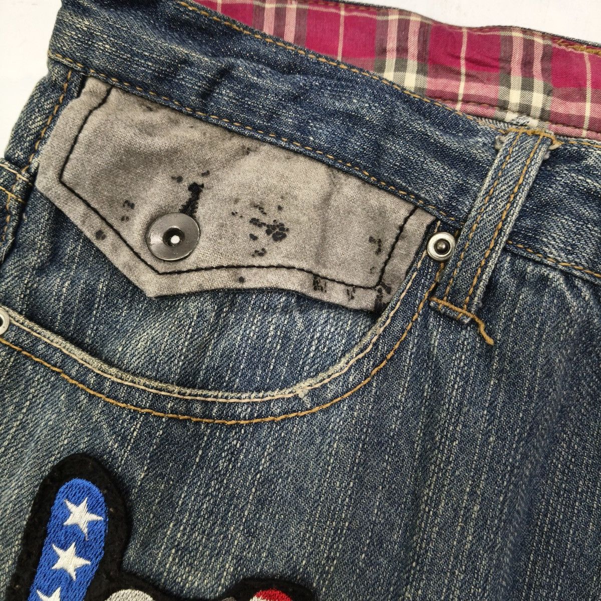 Japanese Brand Vintage Y2K Japanese Gumu Intl Patches Punk Style Denim Size US 32 / EU 48 - 12 Thumbnail