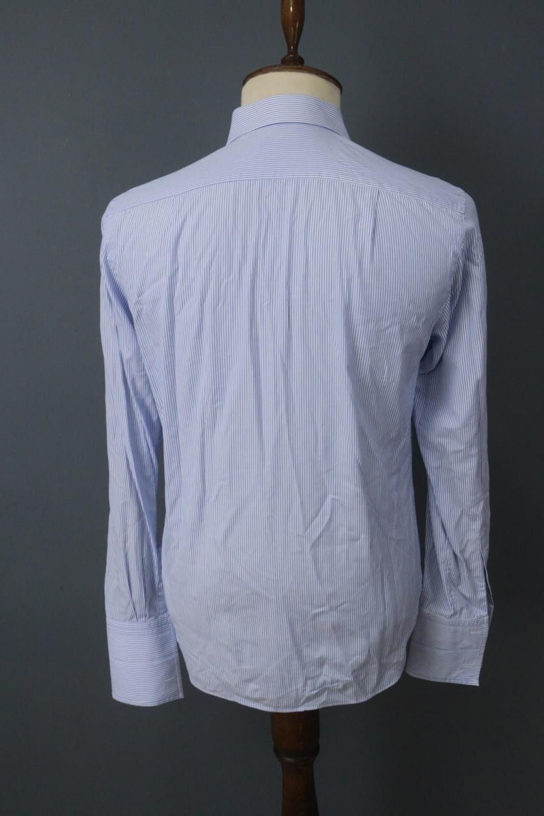 Designer Boggi 100% Cotton White Button Front Dress Shirt Size 40 Size 38R - 6 Thumbnail