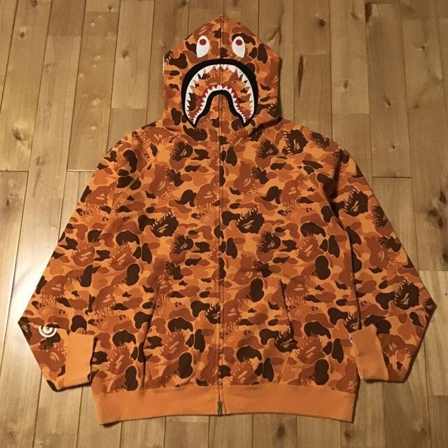 BAPE Fire camo shark full zip hoodie a bathing ape NIGO