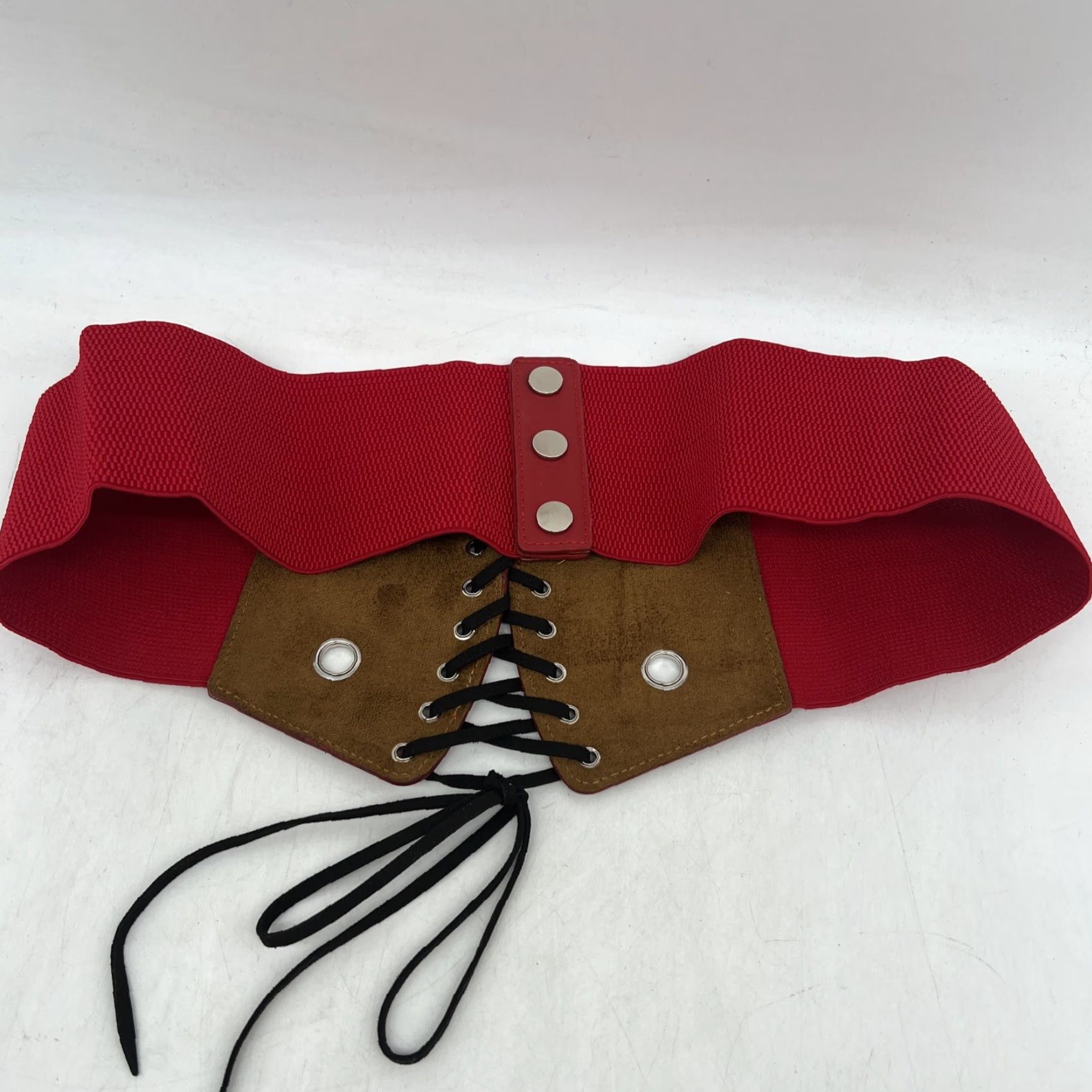 Vintage VINTAGE Sassy Pirate Wench Costume Belt Red Stretch 34” Size ONE SIZE - 3 Thumbnail