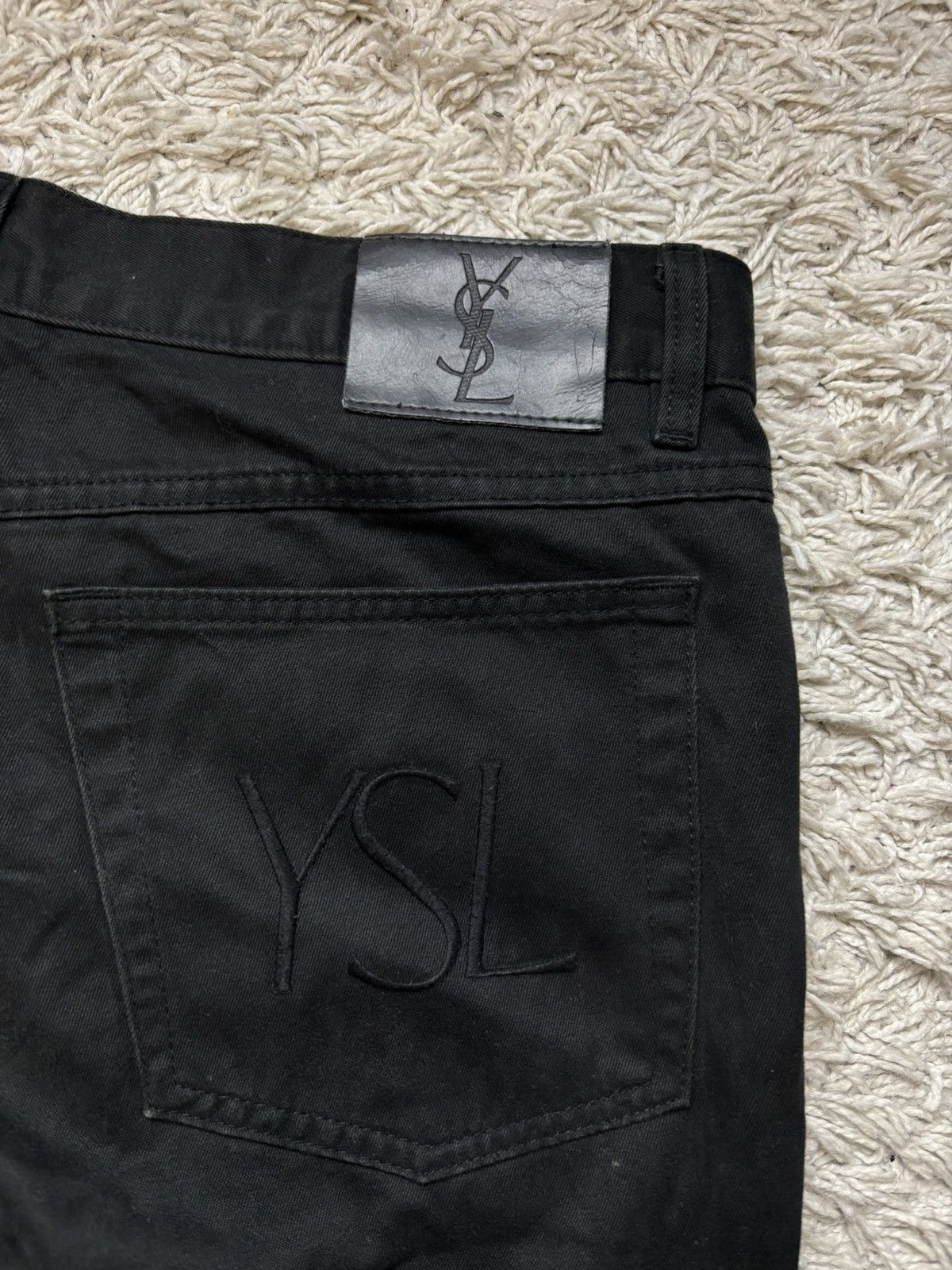 Designer × Vintage × Yves Saint Laurent Vintage Denim Pants YvesSaintLaurent Big Logo Size US 34 / EU 50 - 2 Thumbnail