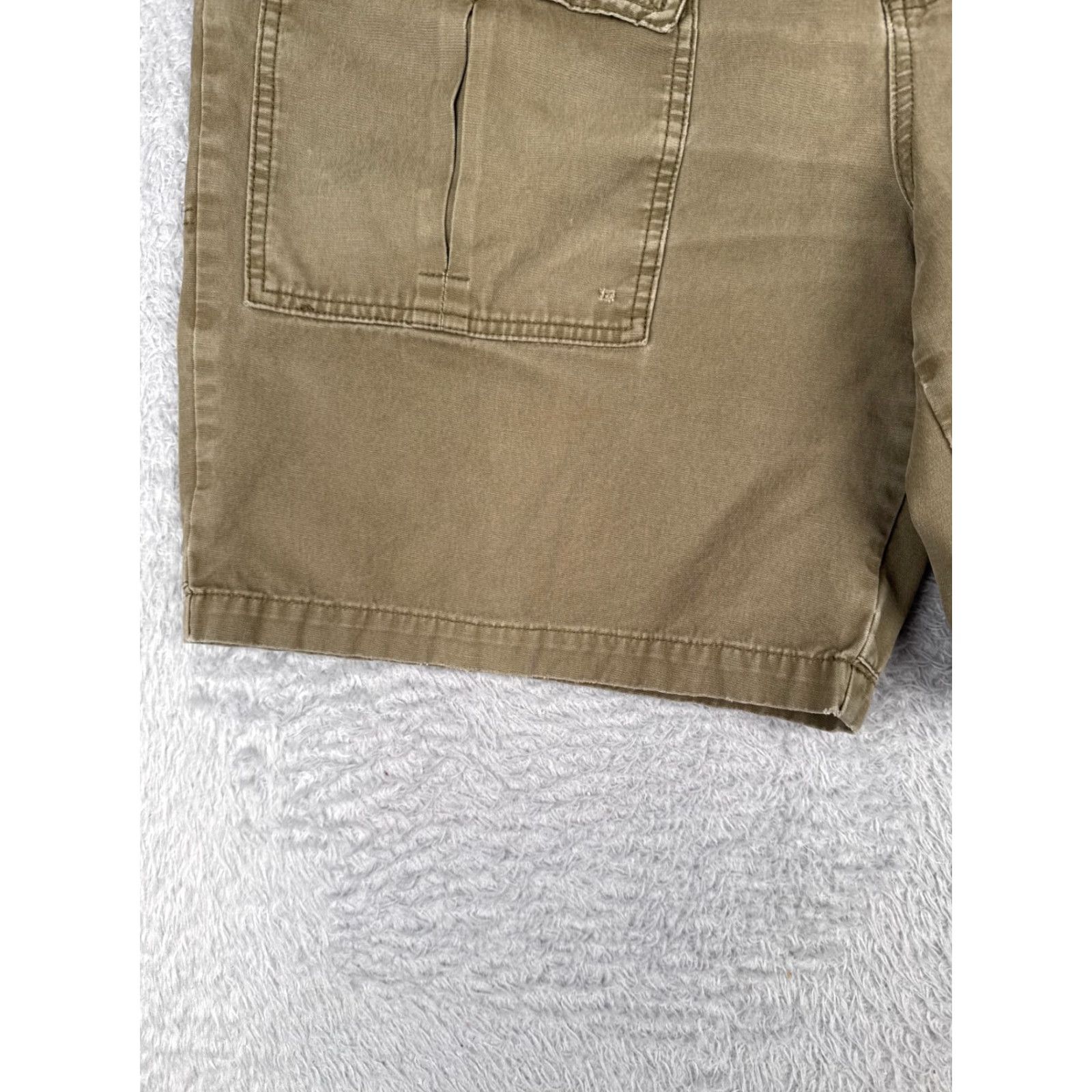 Vintage Cabela's Cargo Shorts Men 38 Beige 100% Cotton Duck Canvas Hiking Camping 38x9 Regular Inseam Beige Logo Pockets Mens Size US 38 / EU 54 - 3 Thumbnail